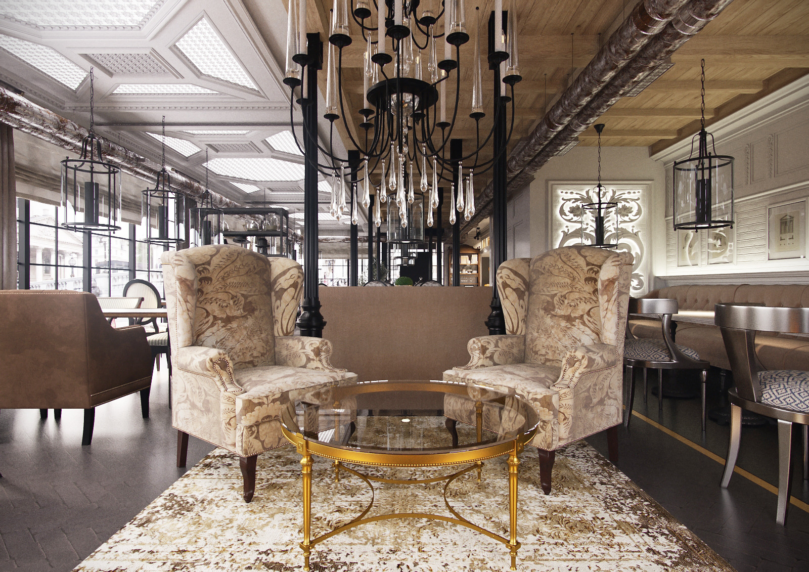 2016 年完成的“黑手党”餐厅室内设计案例-9