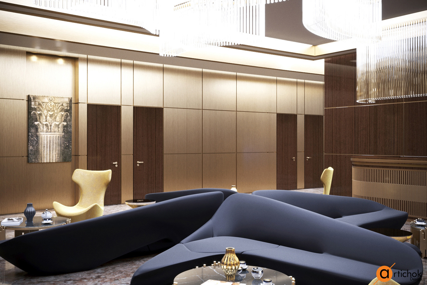 现代奢华办公空间设计-6