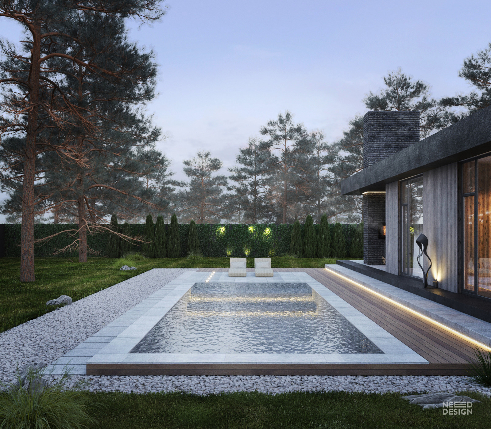 乌克兰 130 平米家庭住宅，钢饰面打造独特魅力-5