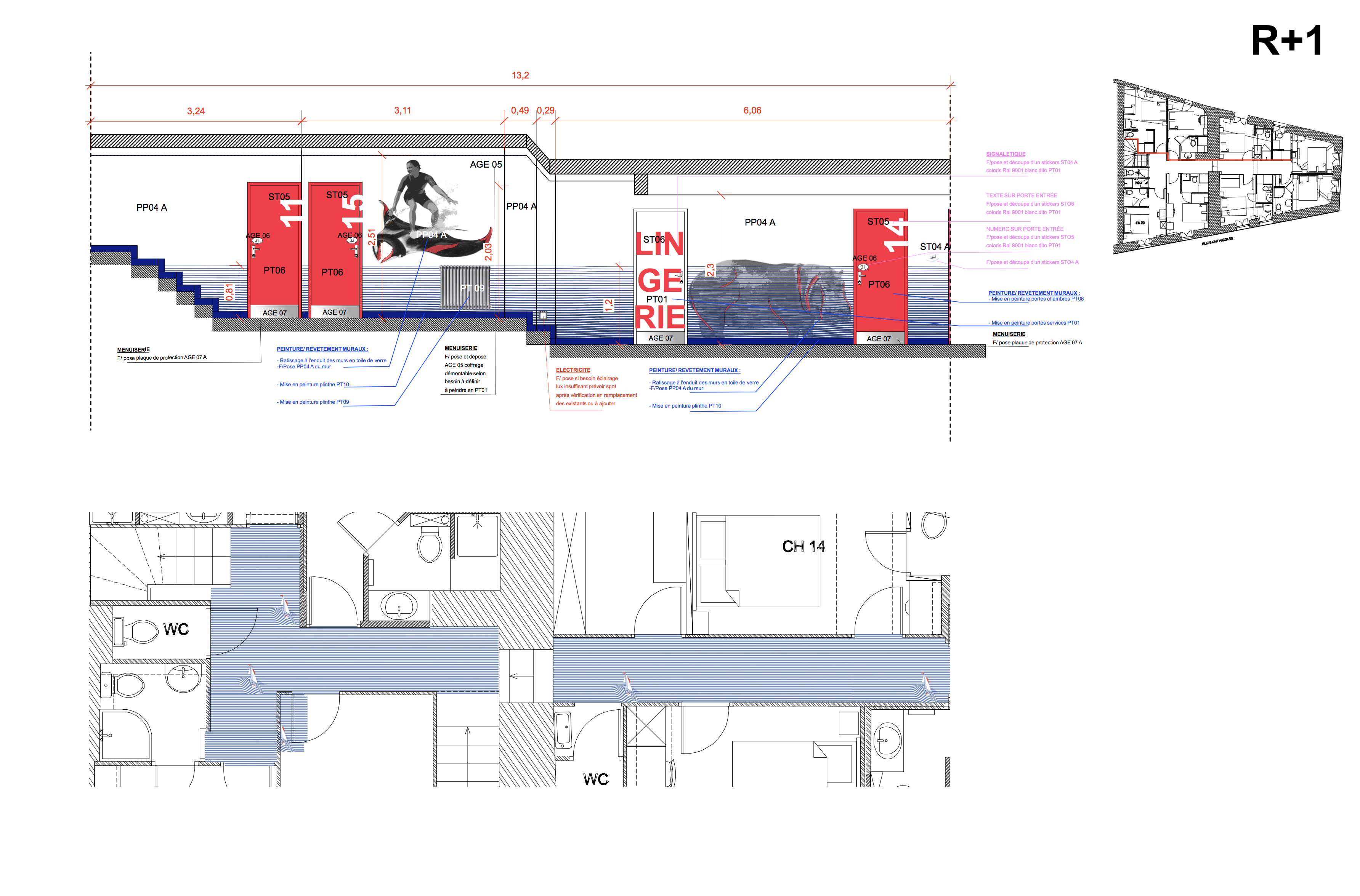 法式海滨酒店"Le Bord'O"的街头艺术风格室内设计-12