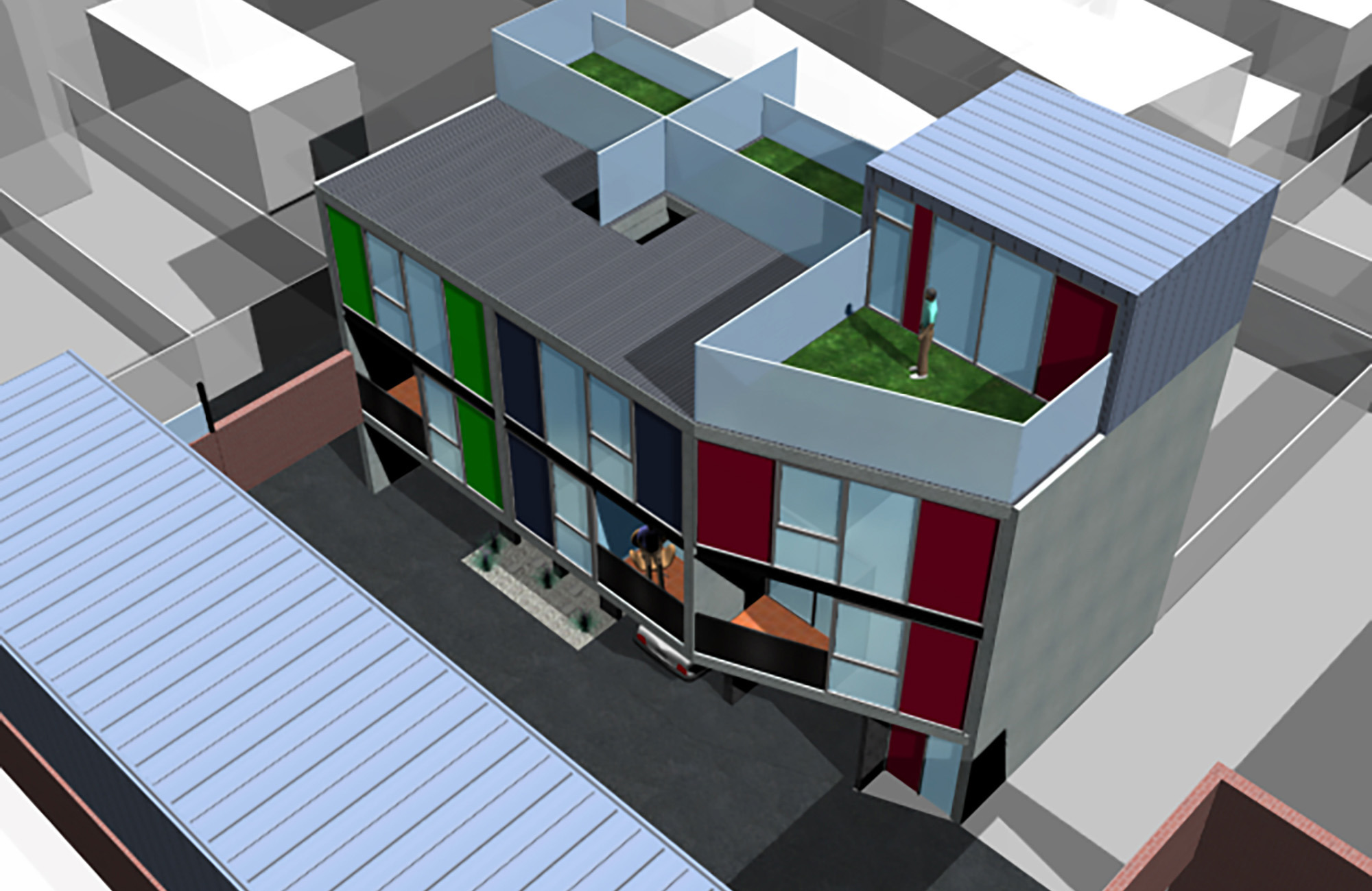 废弃工业区重生 打造绿意盎然的城市住宅-9