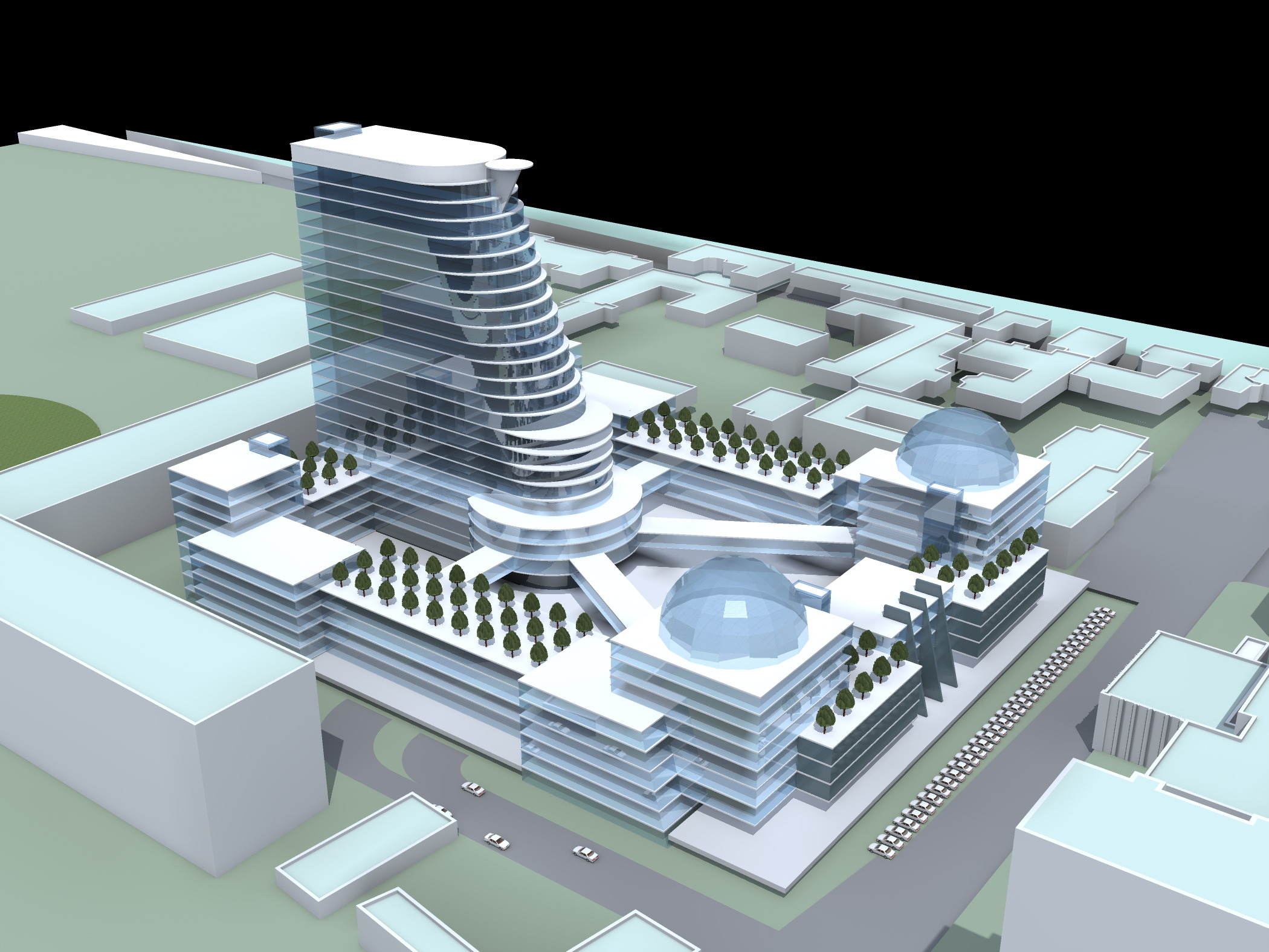 2006 年未实现的公共空间设计 | 多功能建筑在图波列夫河畔-1