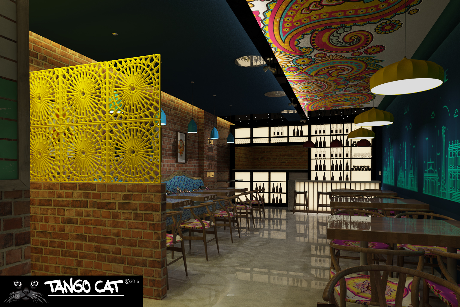 38 街印度自助餐厅 | 砖墙与暗墙的巧妙融合-3