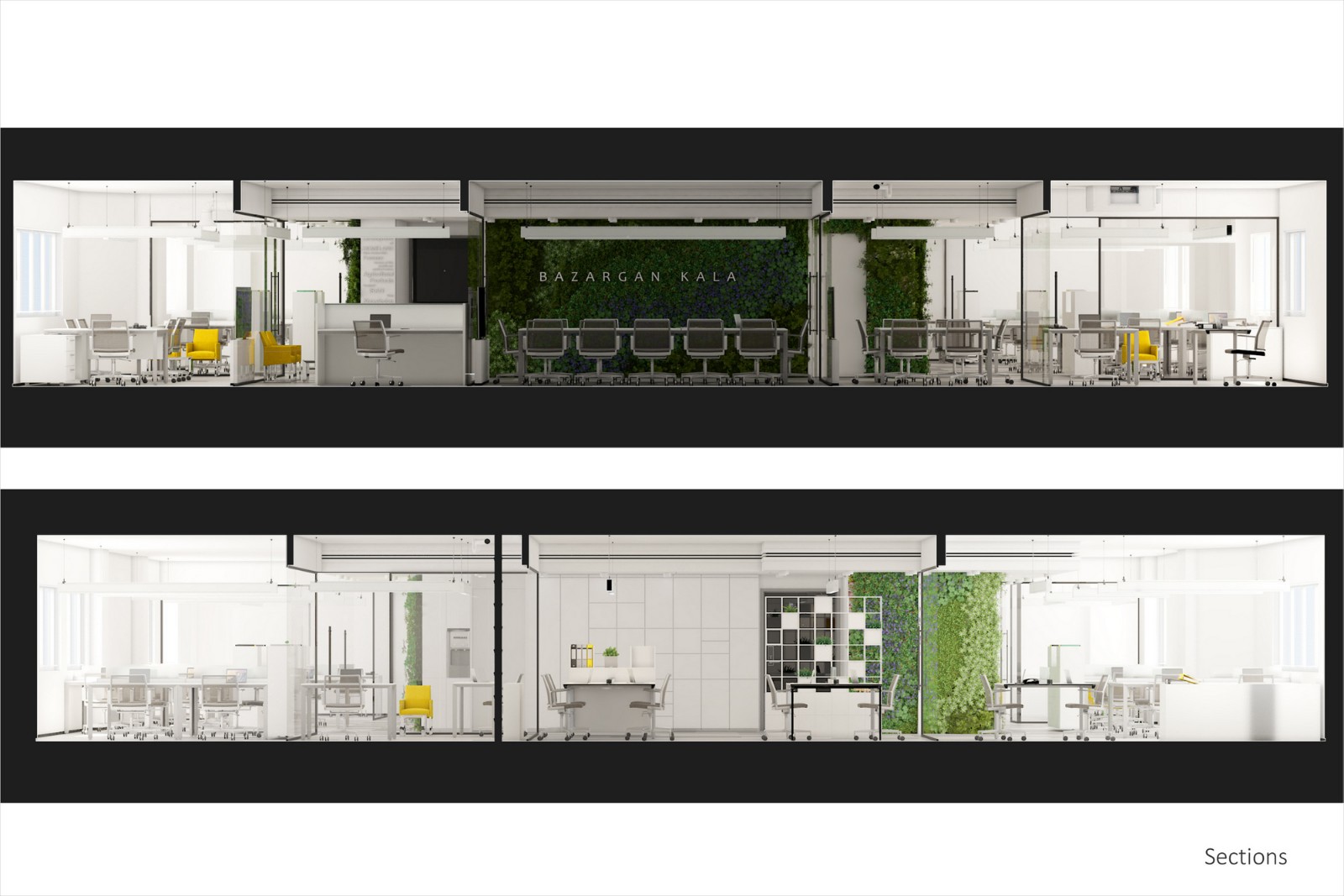 德黑兰 Bazargan Kala 农业公司现代绿植墙办公室-7