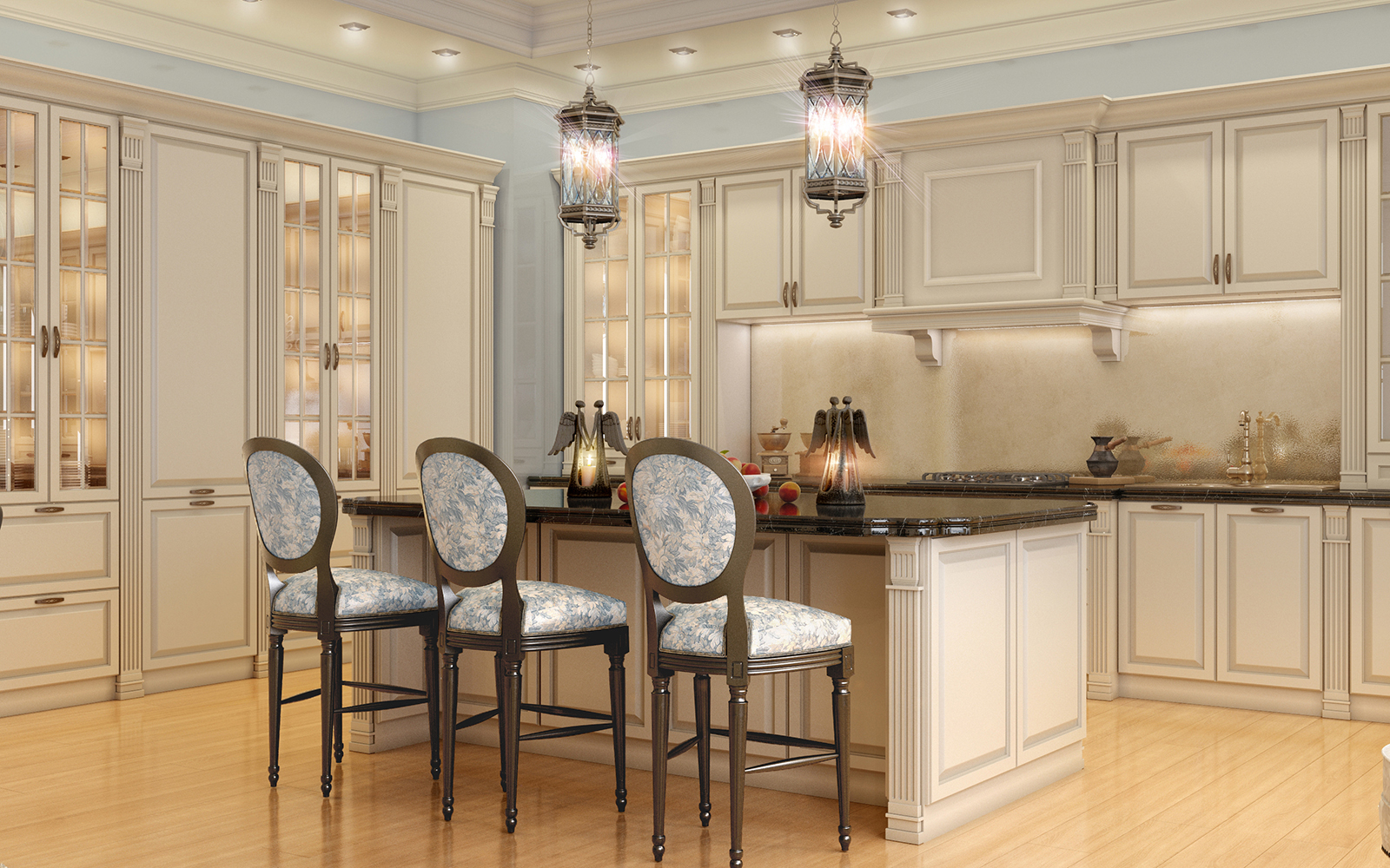 Kitchen design in classic style. Area 49m2 kitchen.-2