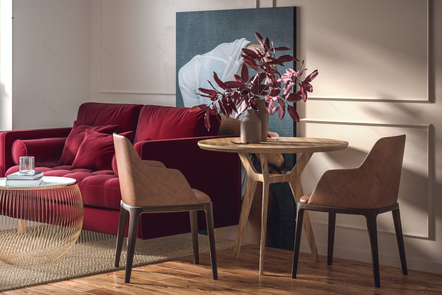 莫斯科 38 平米现代公寓,温暖色彩演绎托斯卡纳风情-1