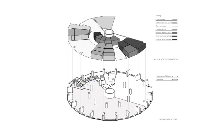 环形办公室的有机流动与自然光应用-6