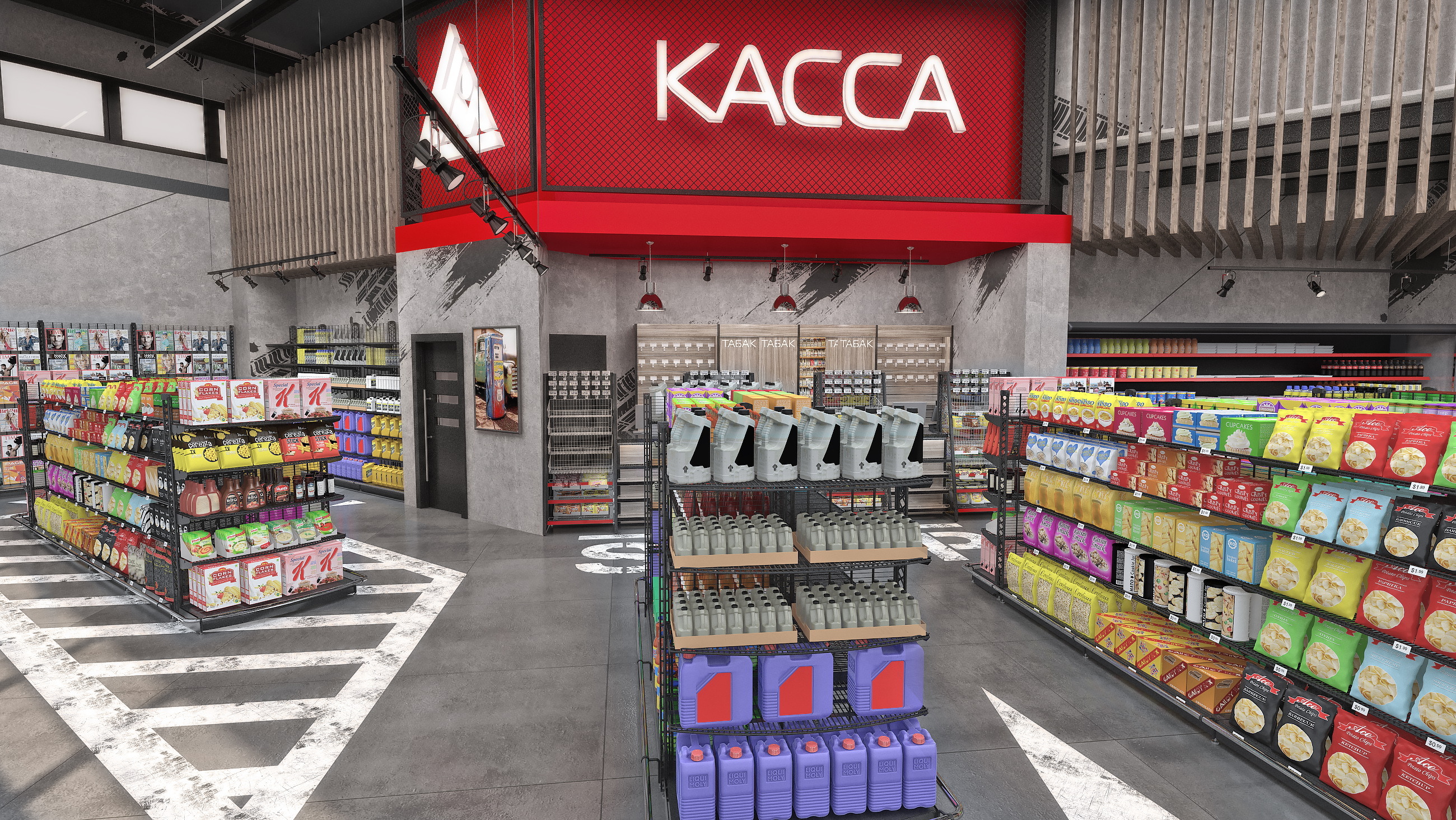 2017 年建设的内夫特马加尔石油公司加油综合体商店室内设计-8