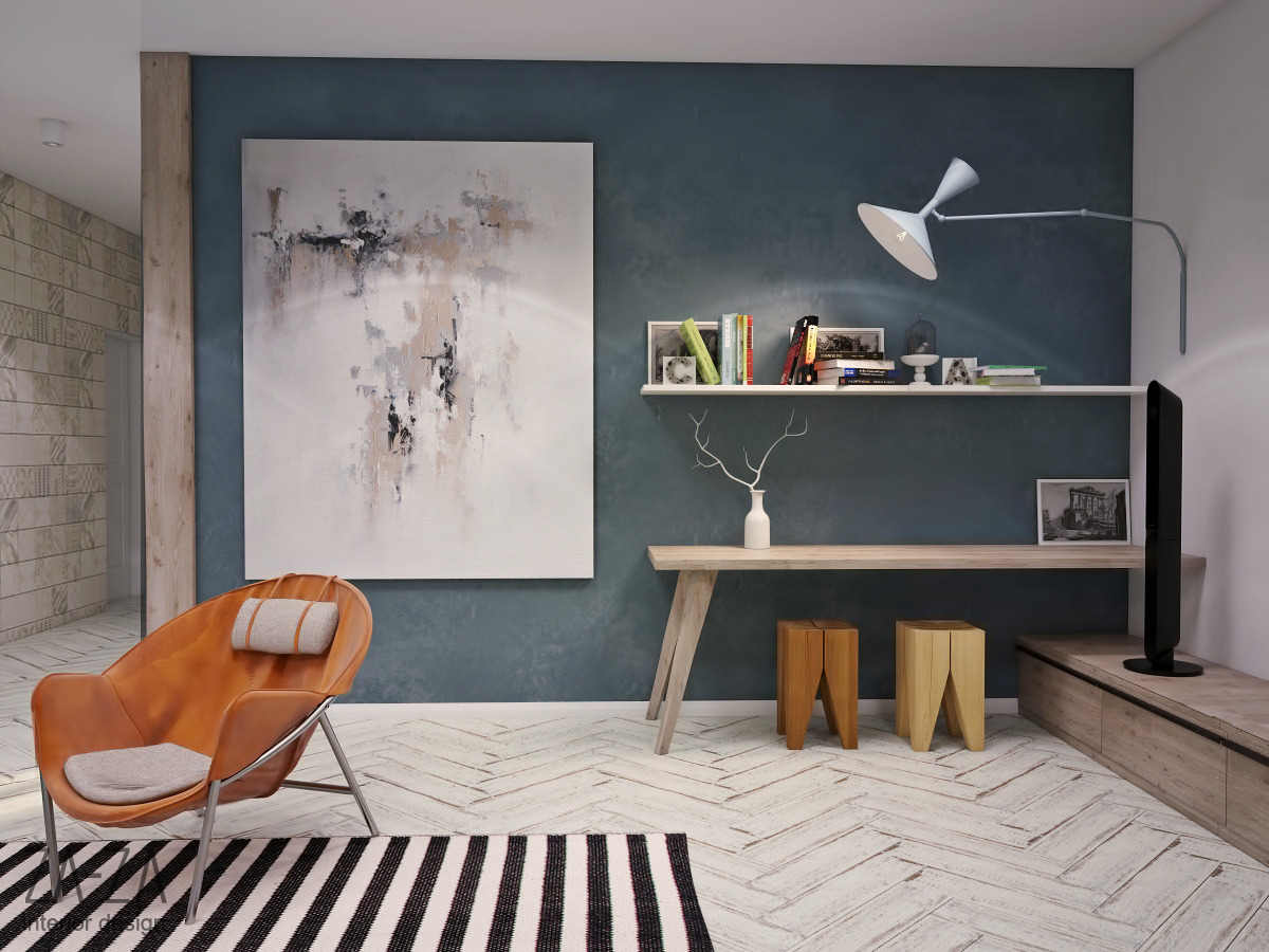 年轻公寓的极简生活空间-9