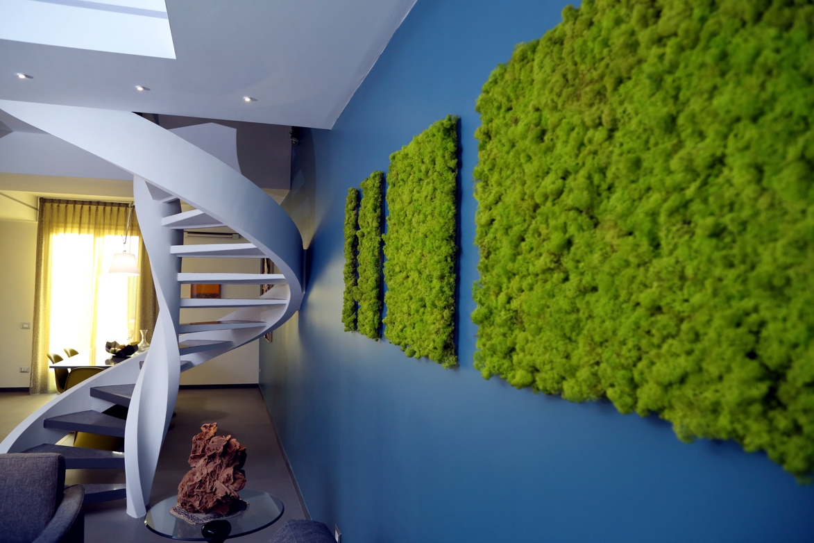 现代风格公寓设计，绿色与白色打造生活空间-5