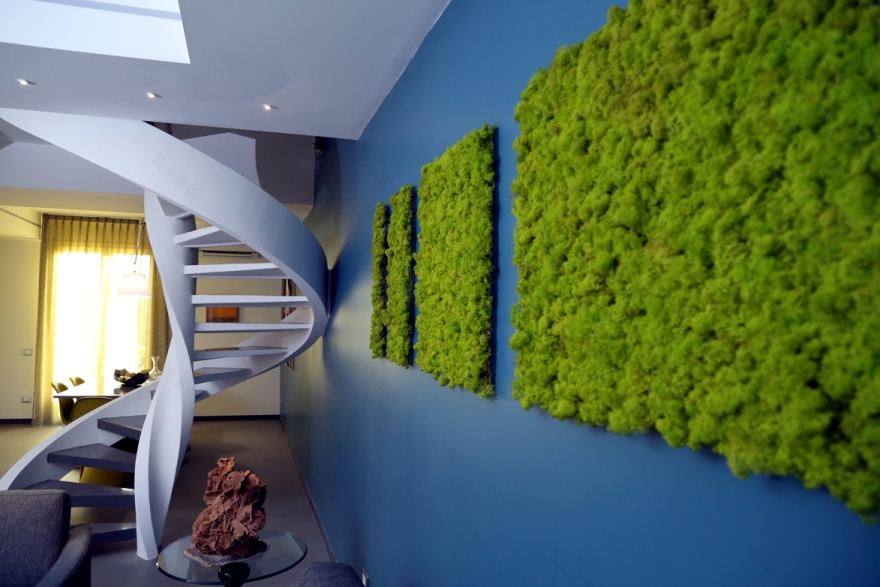 现代风格公寓设计,绿色与白色打造生活空间-5