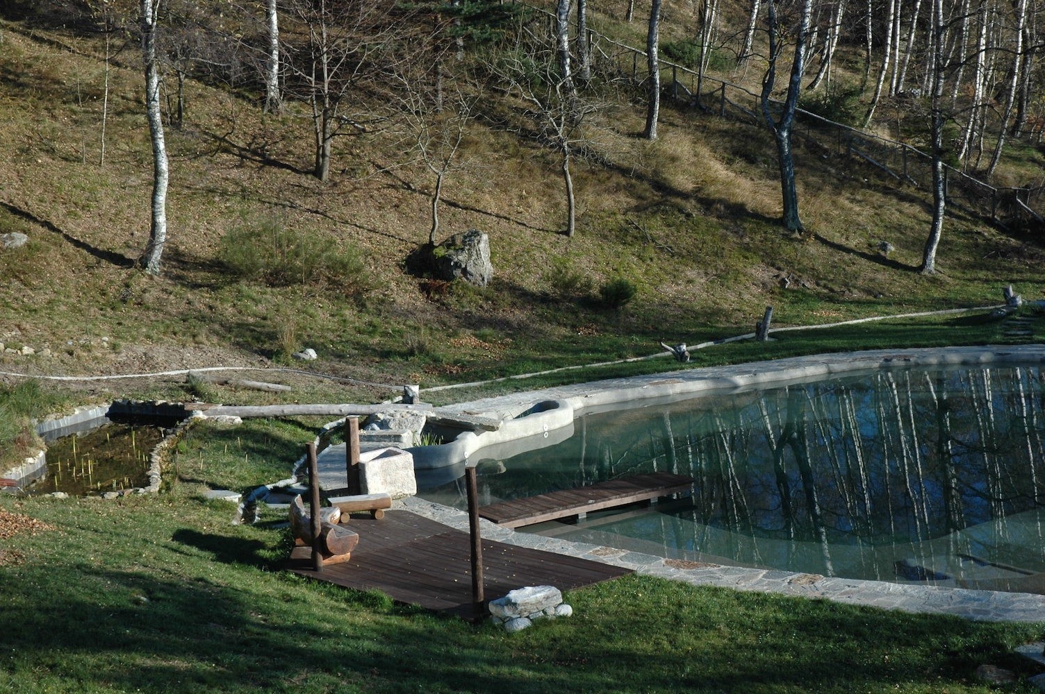 自然泳池边的生态住宅-6