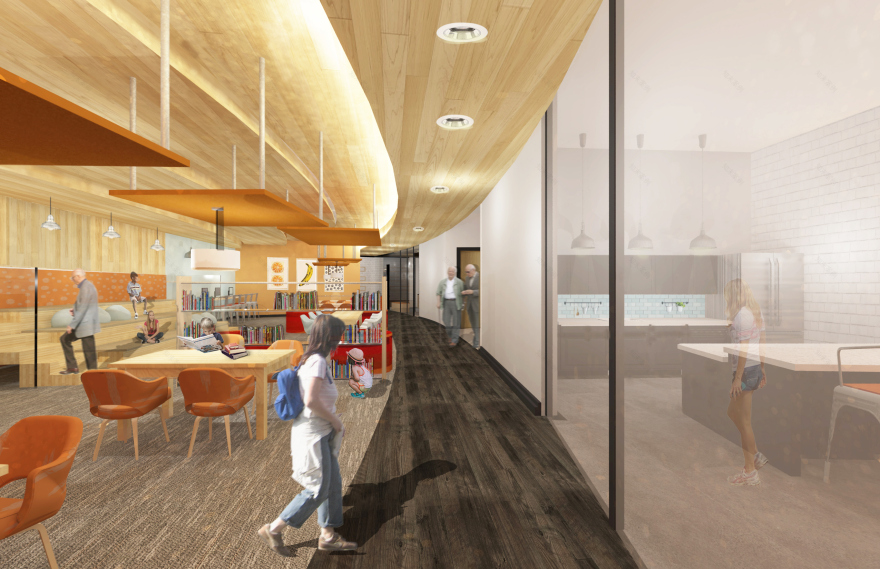 Tasker Street mentor center | 橙蓝灰三色打造温馨老少共享空间-2