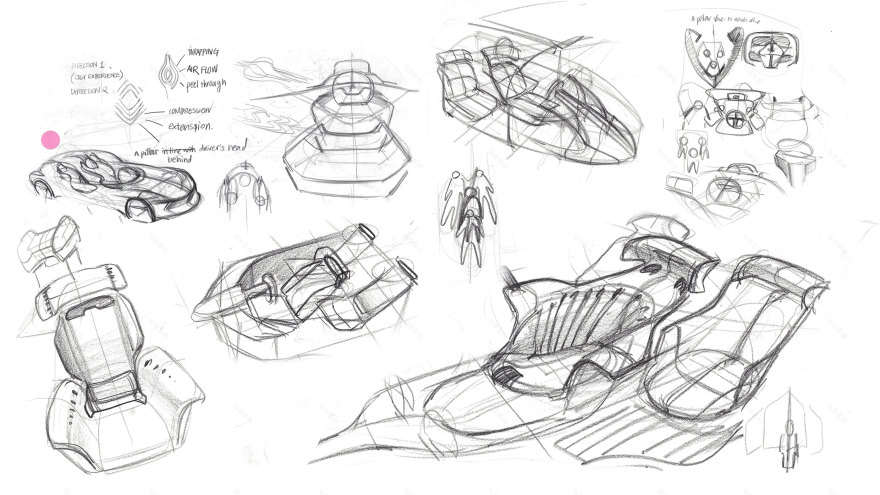 创意三座概念车内饰设计-2