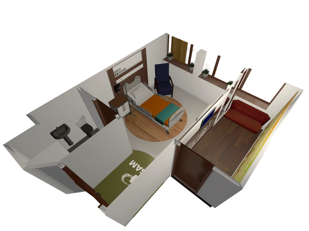 个性化单间病房设计方案-3