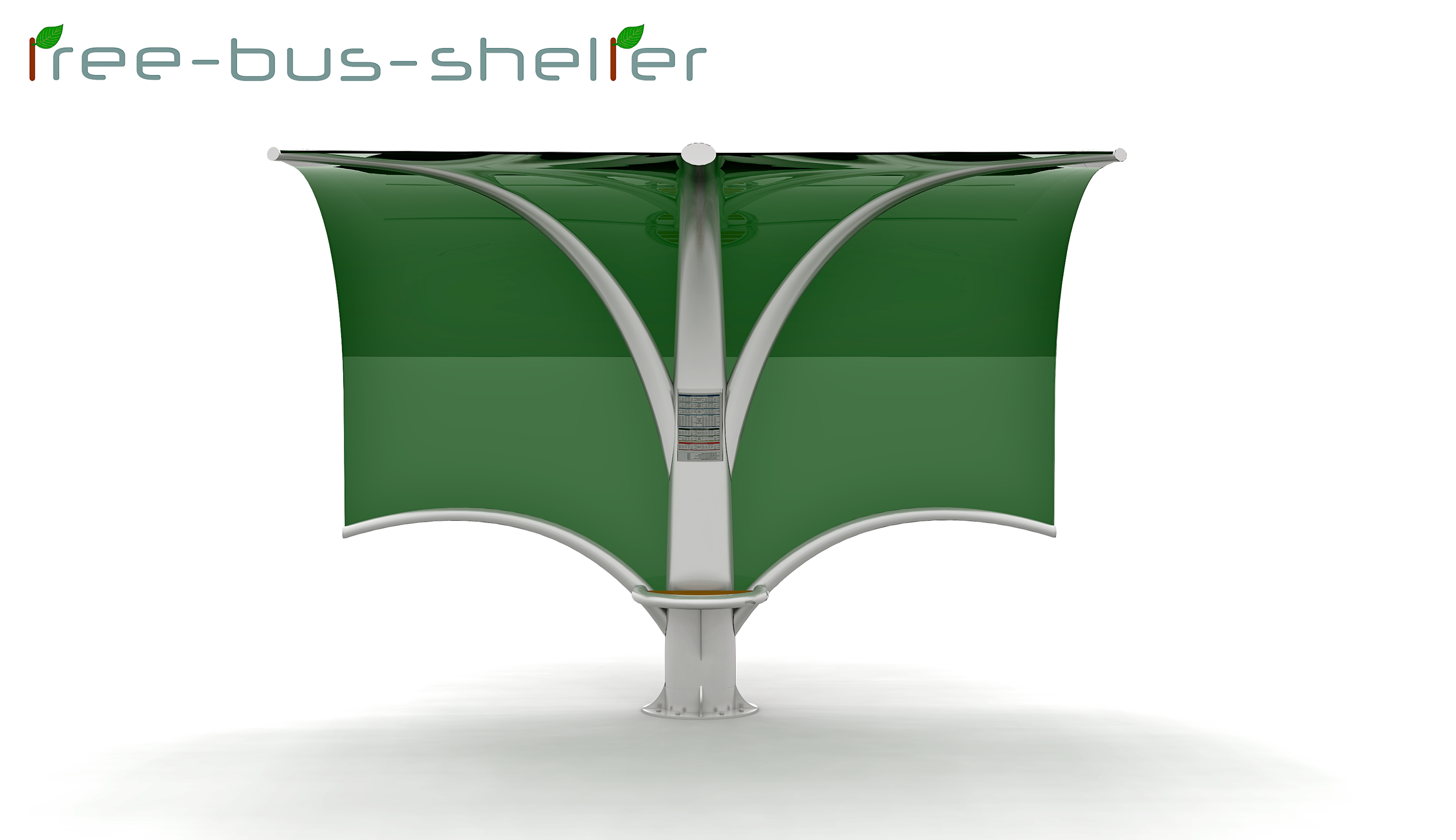 绿意盎然的城市公交站-2