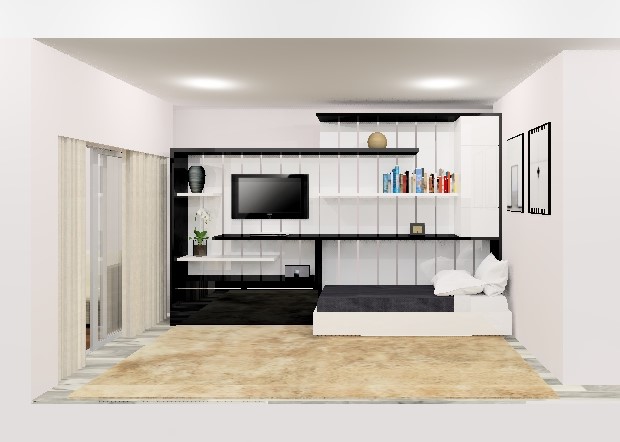 2015 年嵌入式书架床设计-8