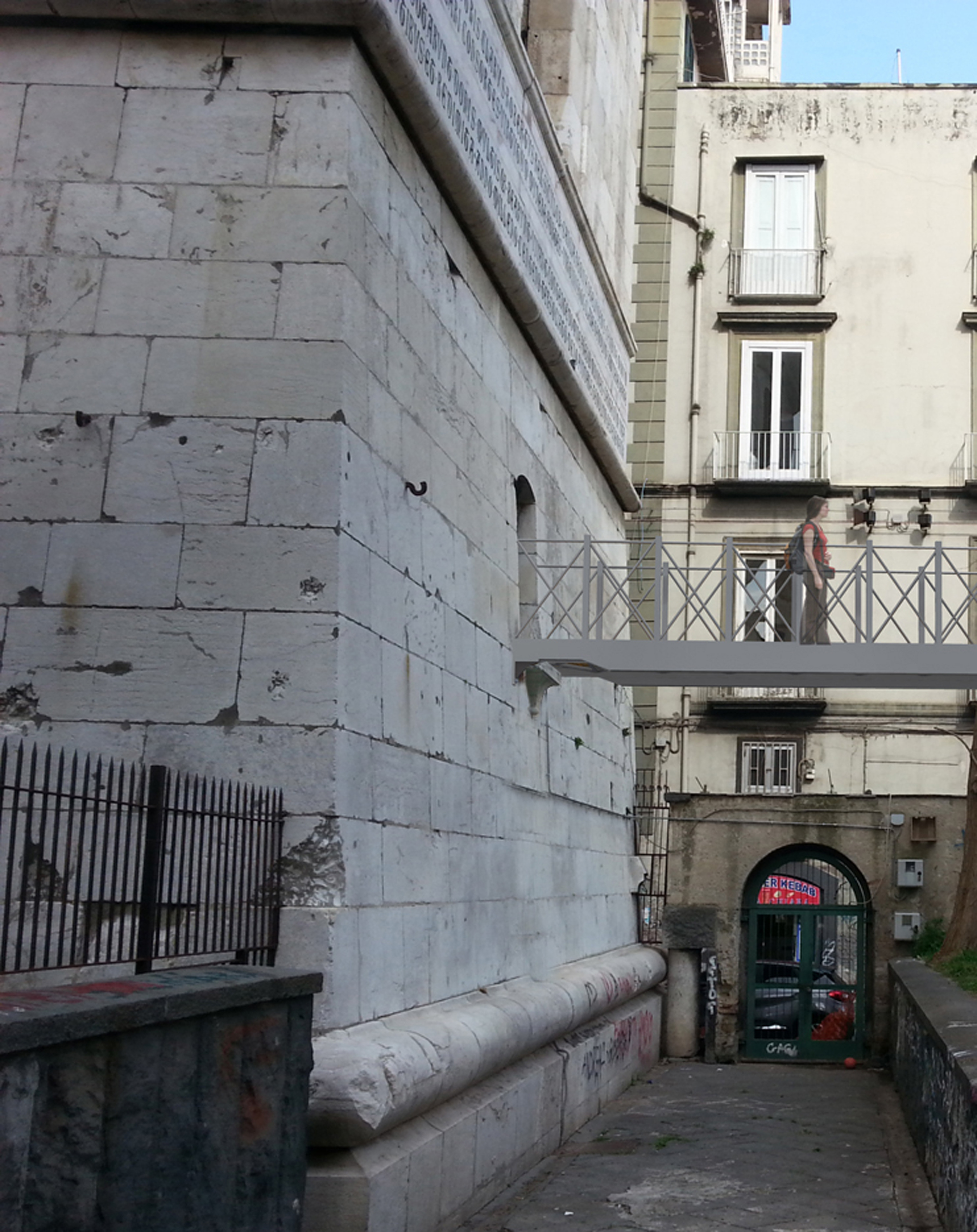 圣卡夏诺大教堂钟楼入口阶梯设计竞赛方案-3