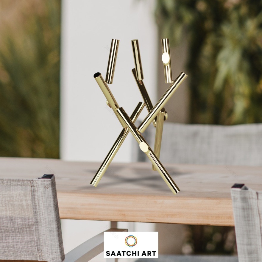 手工金属现代餐桌中心装饰-422