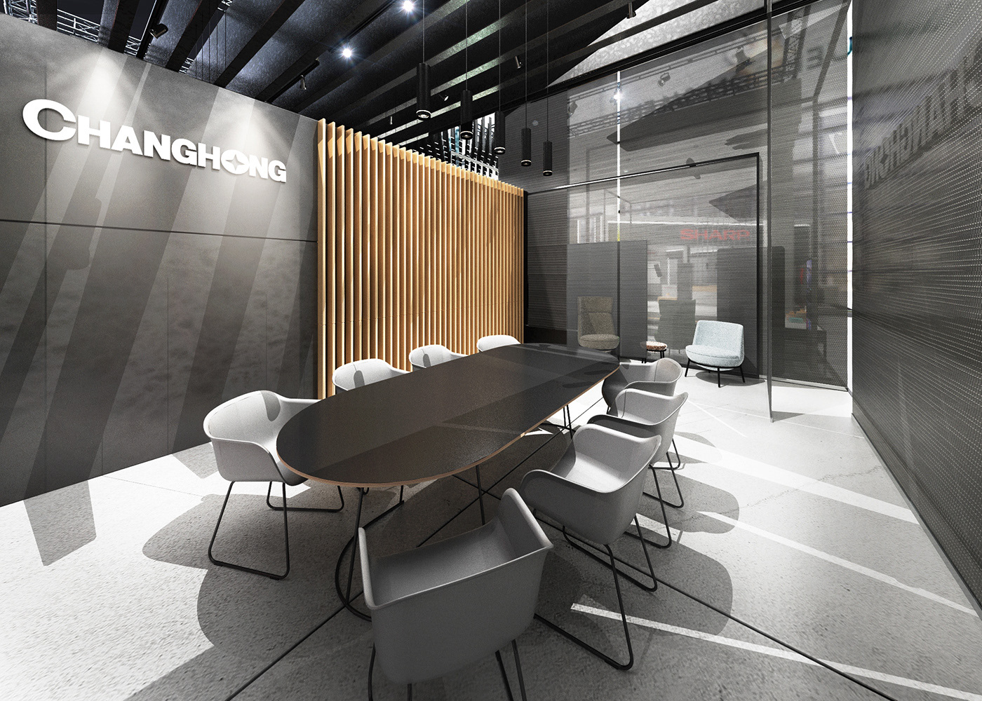 长虹 IFA 柏林展台设计 | 现代建筑模块与智能家居的完美融合-25