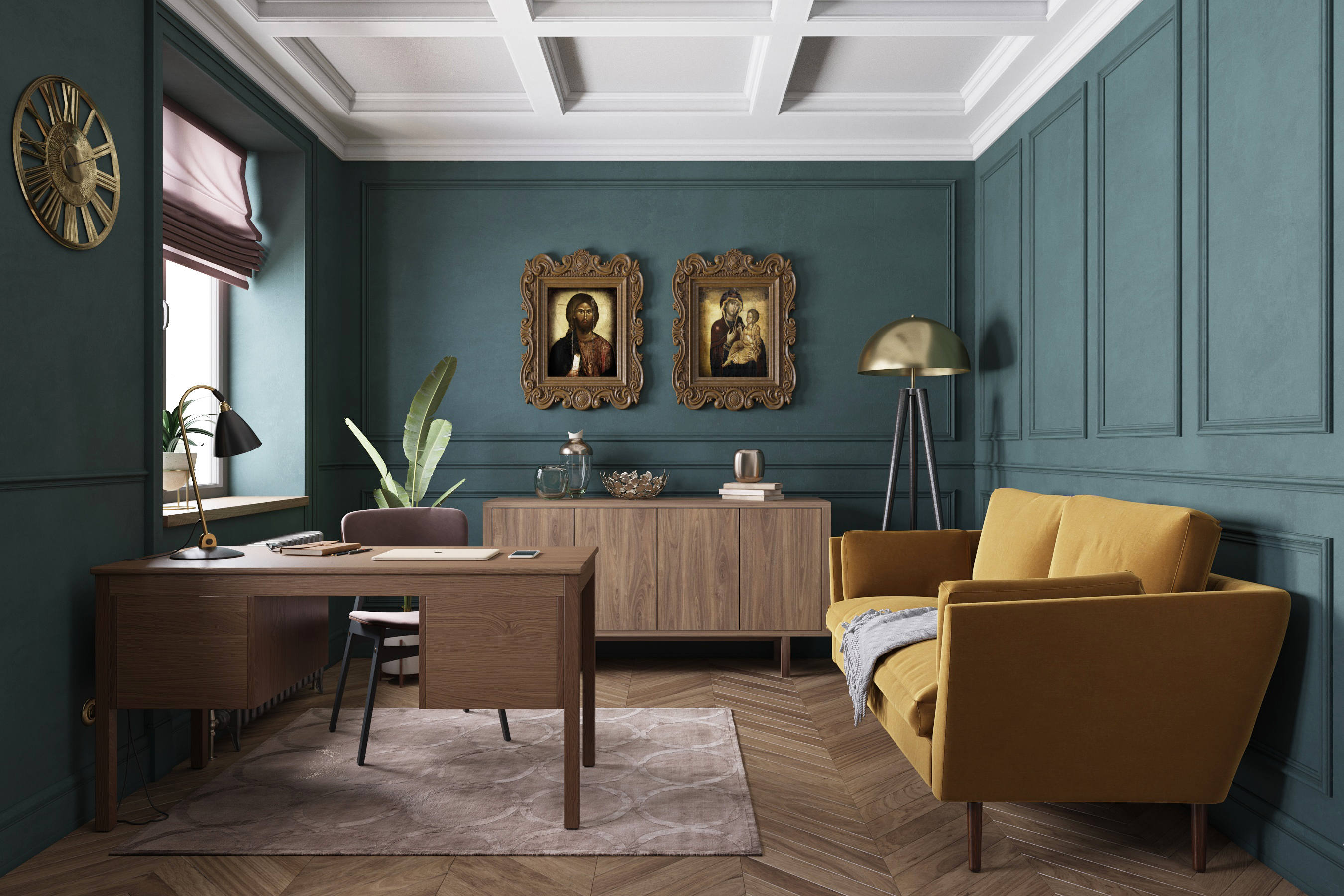 俄罗斯家庭住宅二楼现代与古典的完美融合-25