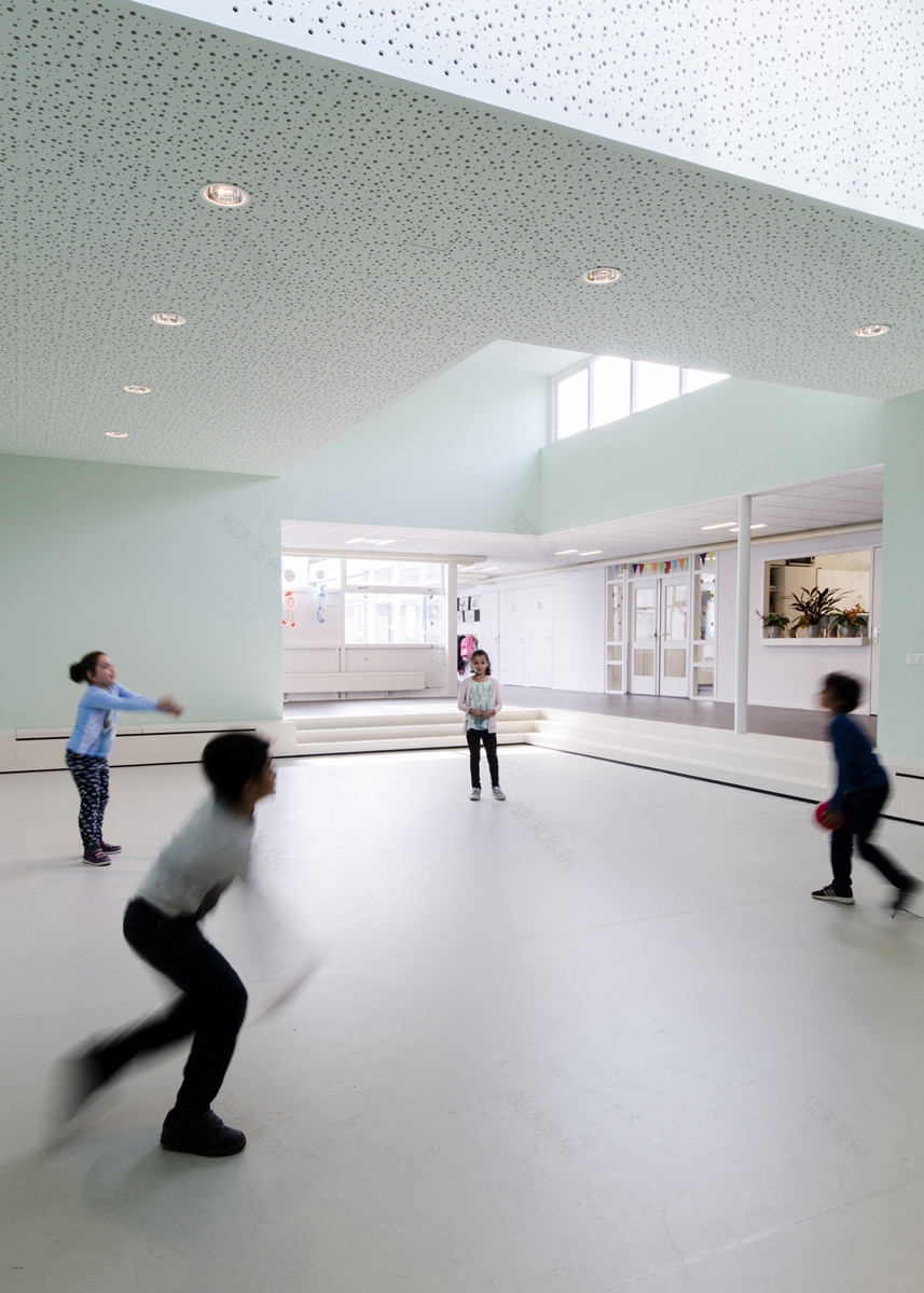 荷兰哈勒姆小学翻新逆袭,绿色走廊里的学习新天地-4