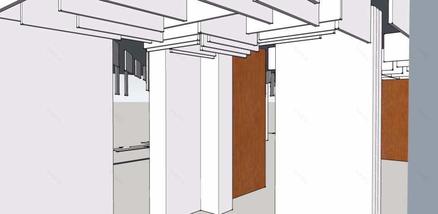 三维立体渲染餐厅环境声学设计-13