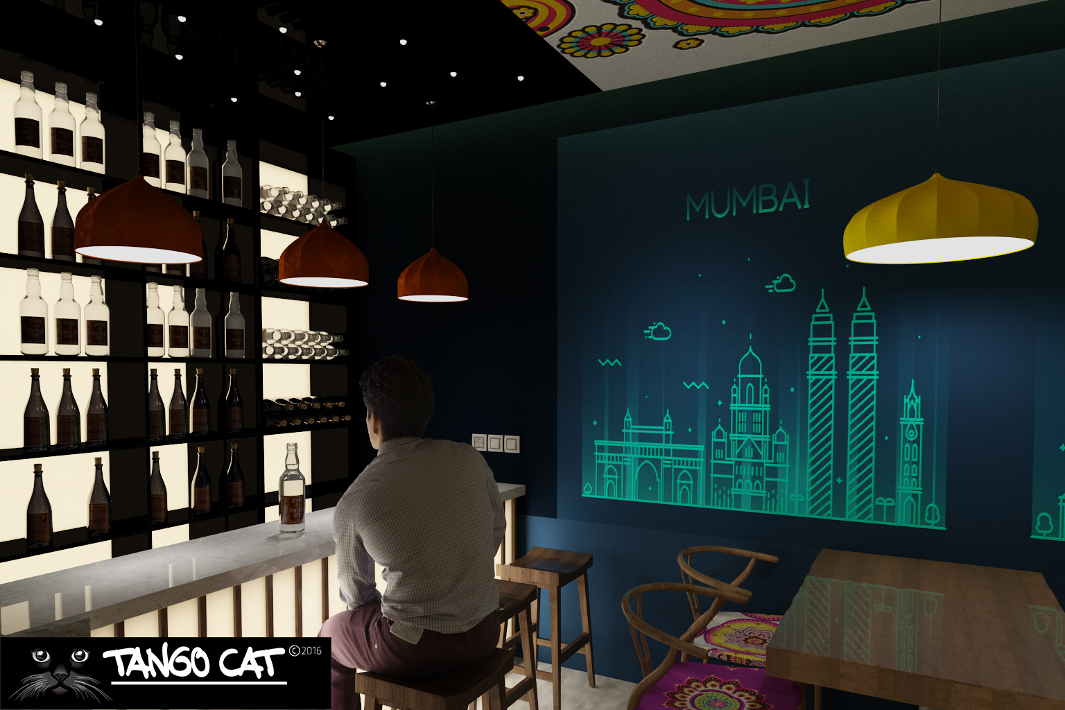 38 街印度自助餐厅 | 砖墙与暗墙的巧妙融合-5