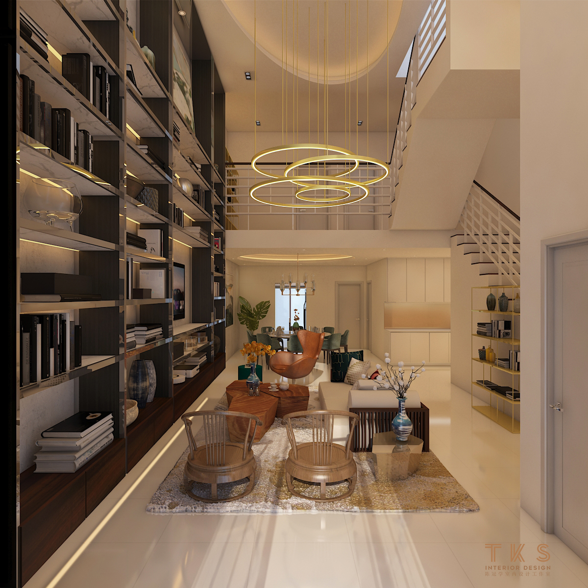 新中式风格的 Dale Lakefields @ Sungai Besi 三层联排别墅设计-2