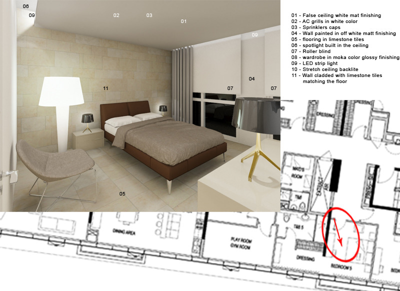 迪拜豪华顶层公寓室内设计-53