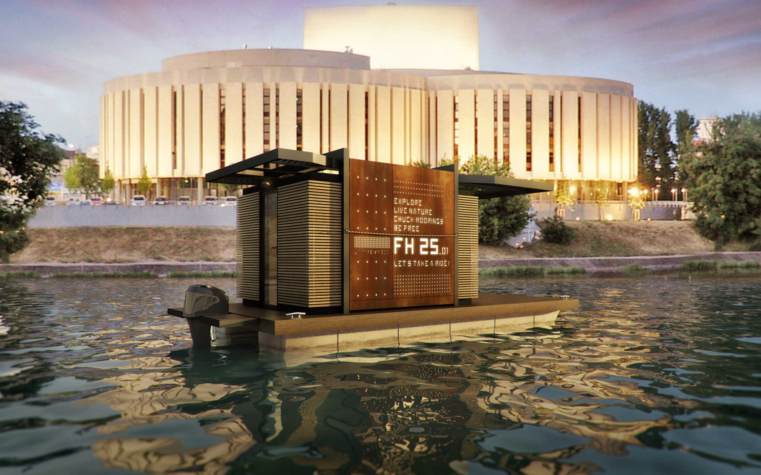 波兰 floating home FH25_ 水上度假屋设计-2