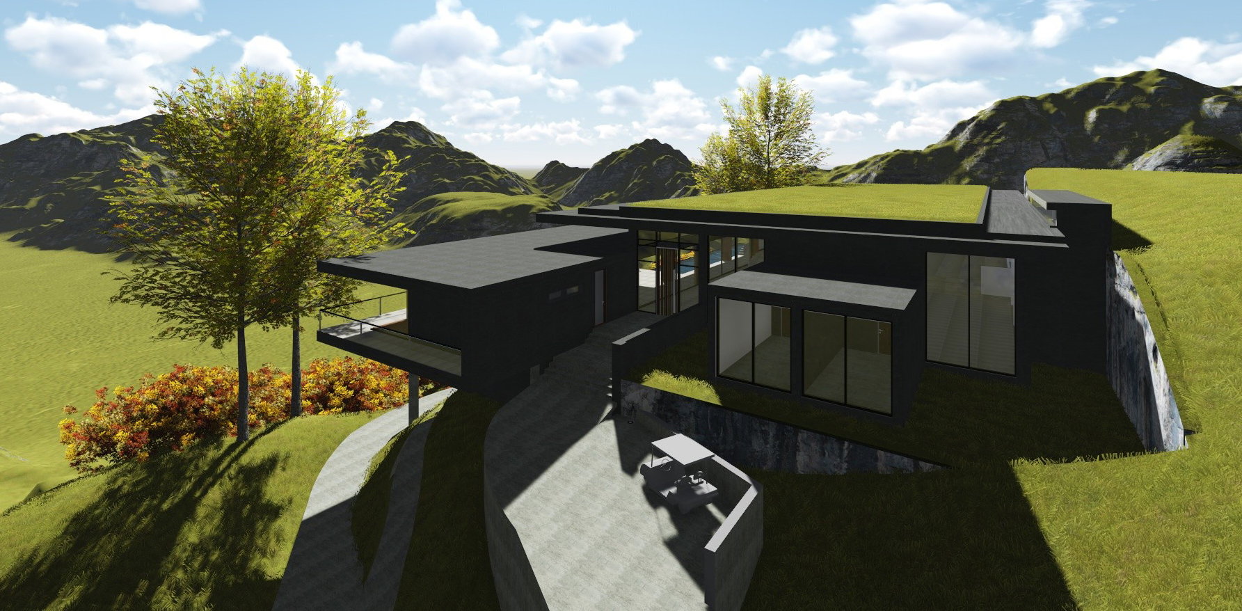 山间周末度假屋设计-9