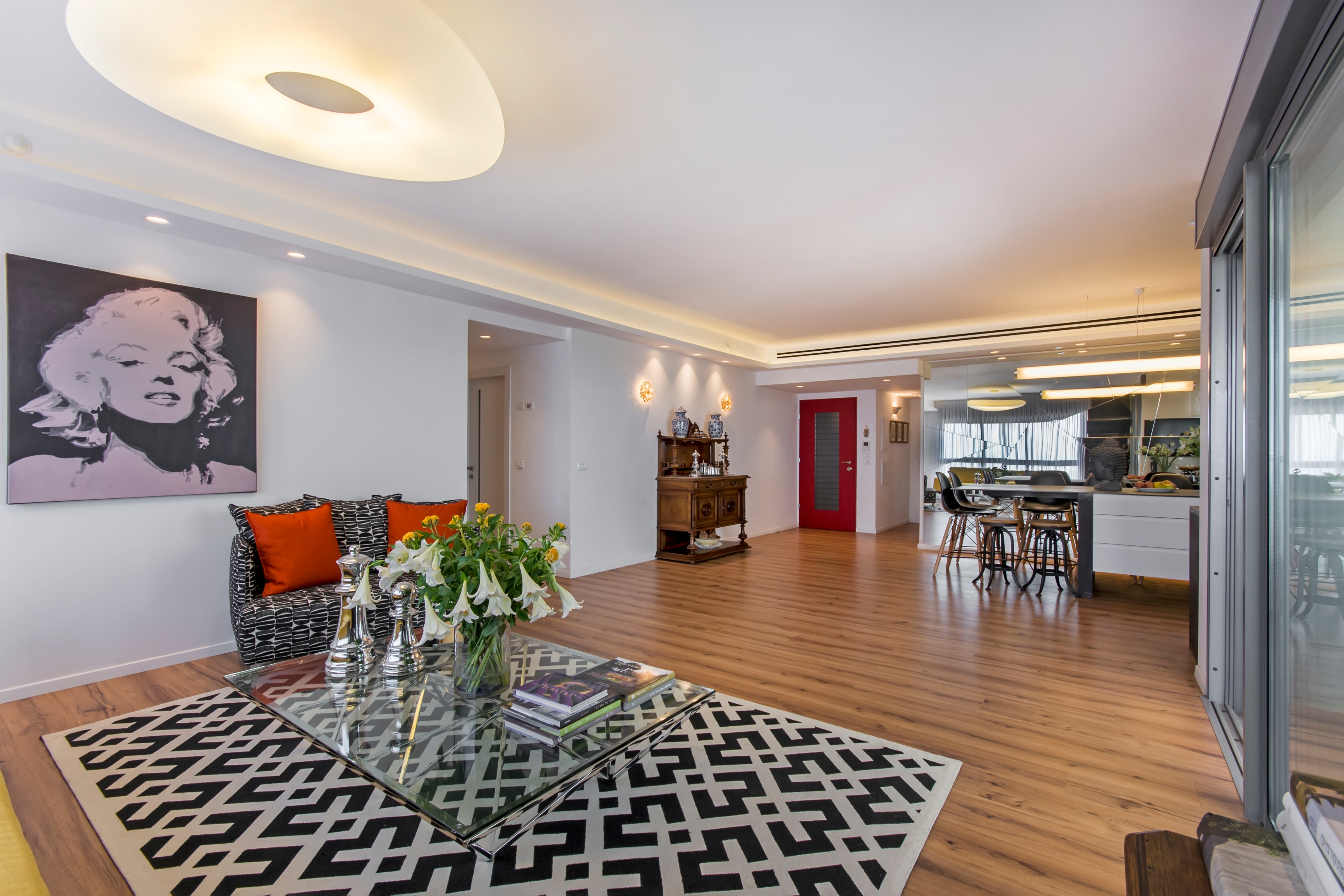 2016 年完成的 Hod Hashron 顶层公寓室内设计-23