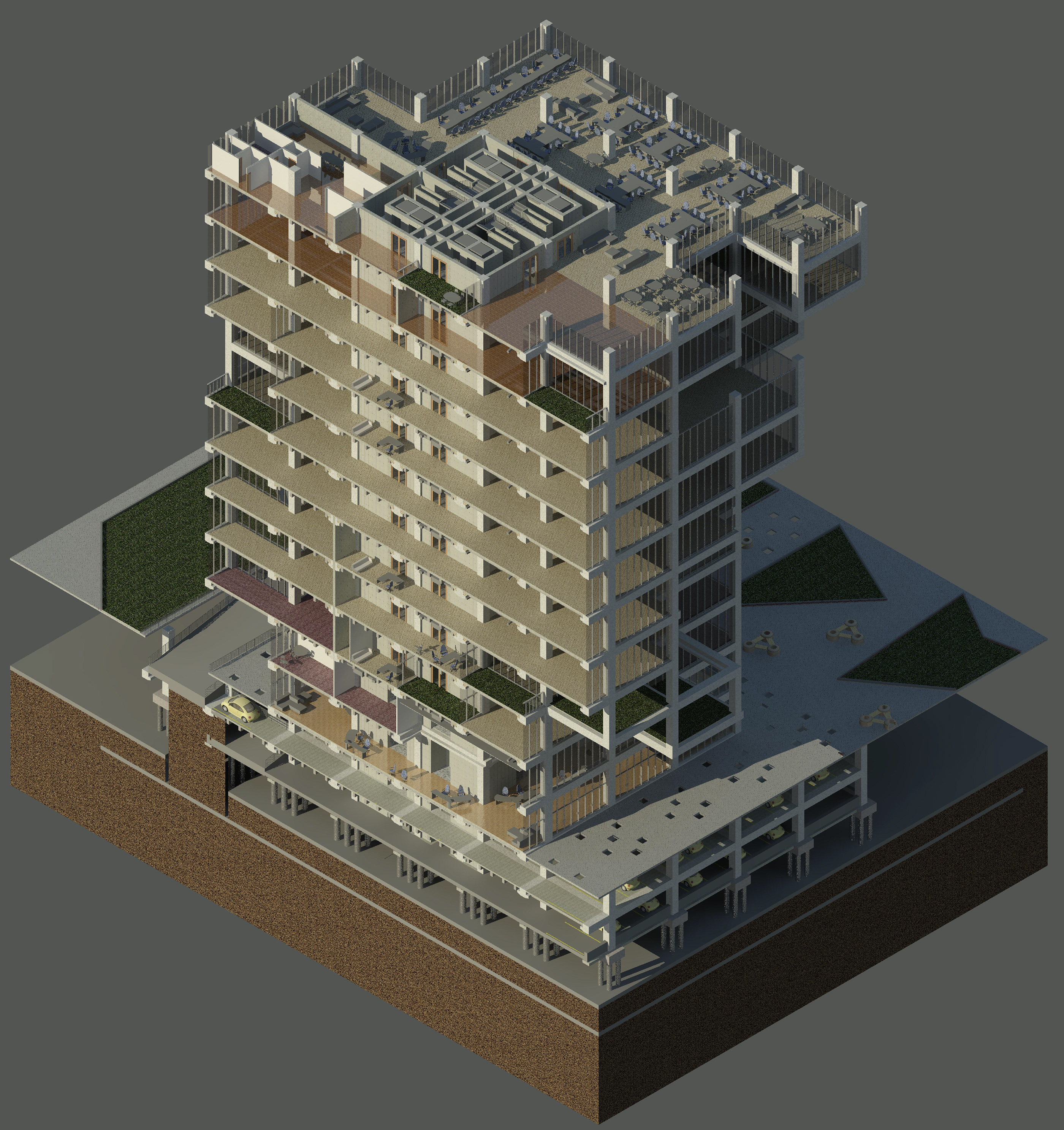 丹麦天空村 Rodovre 混合用途塔楼的 BIM 协调项目-24