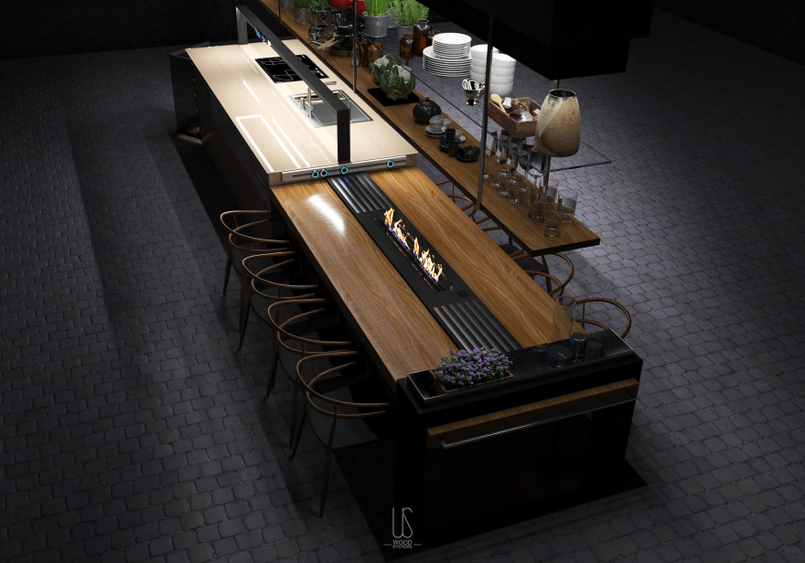 乌克兰现代厨房岛设计,打造温馨生活空间-5