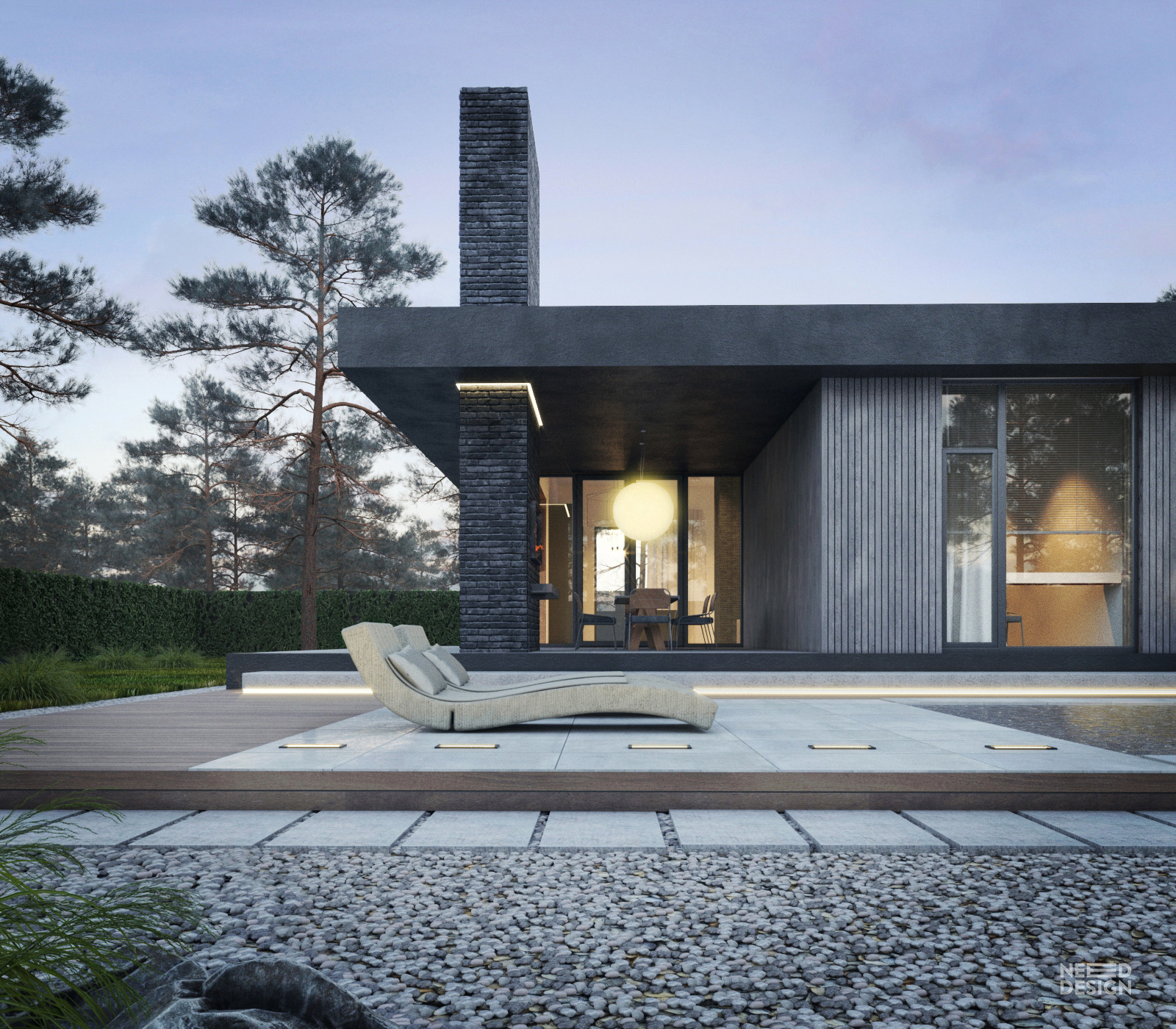 乌克兰 130 平米家庭住宅，钢饰面打造独特魅力-3