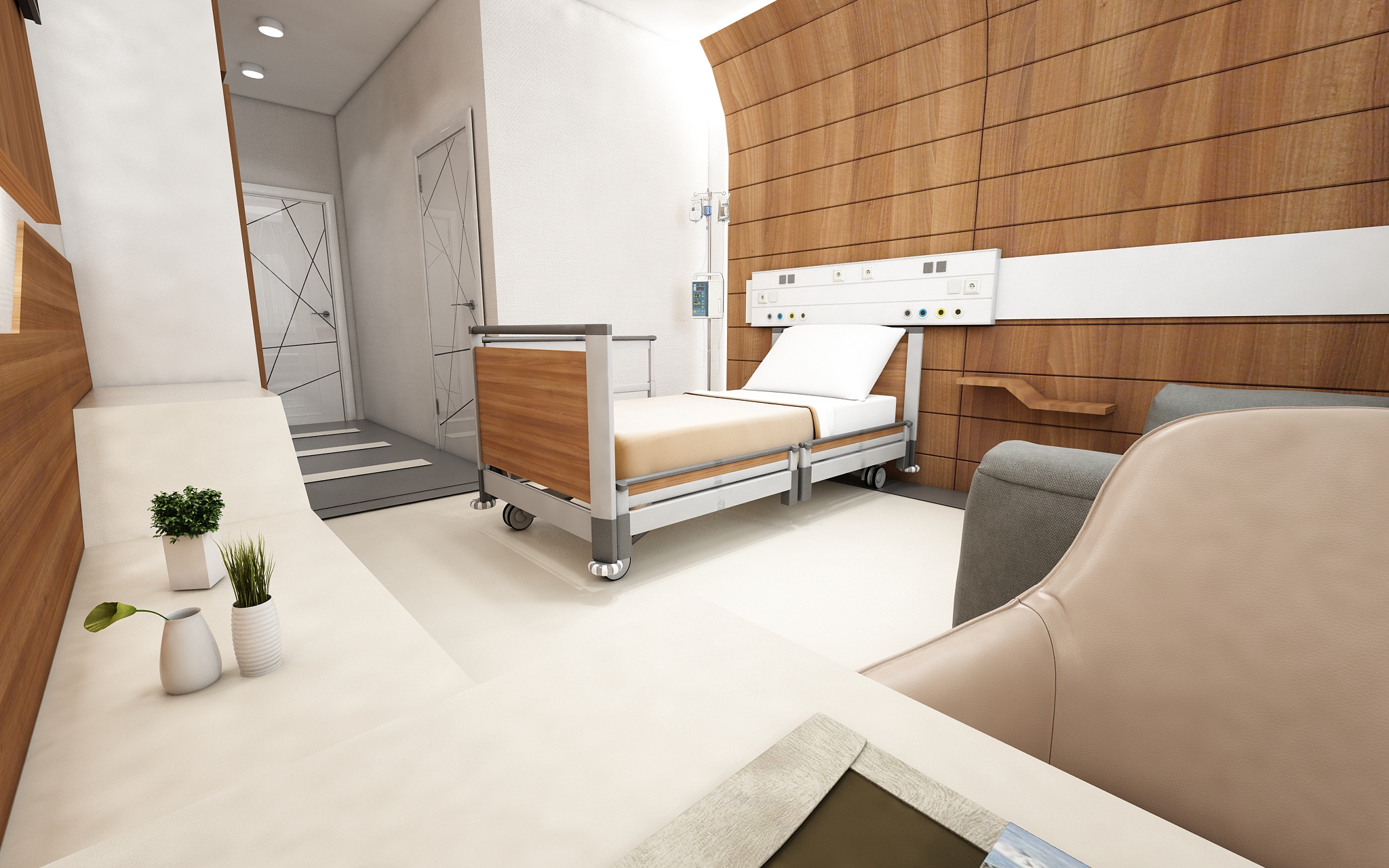 Hospital Suite Room İnterior Design / Mersin, Turkey-4
