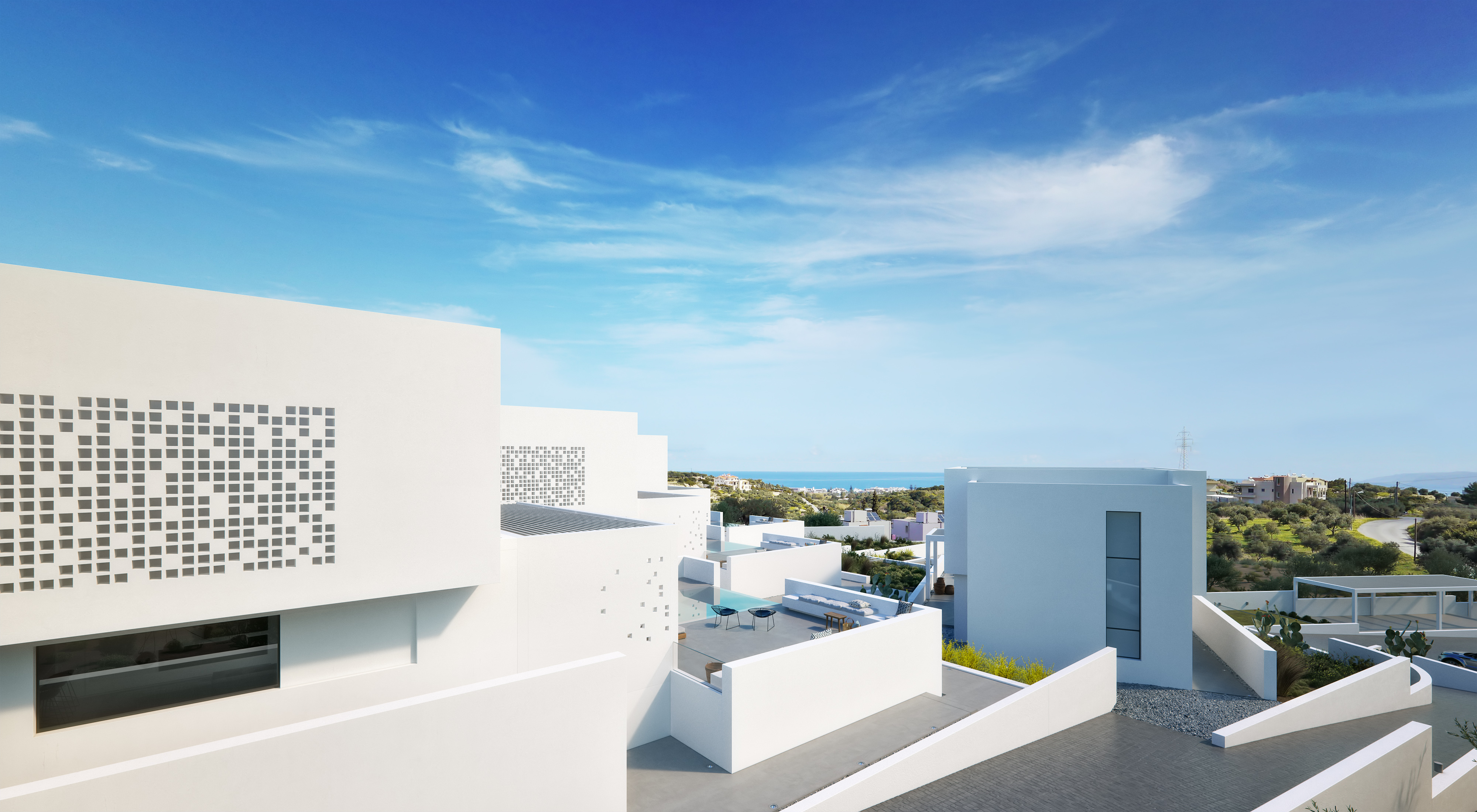 希腊 Cocoon Villas 度假别墅 | 景观与建筑的和谐对话-4