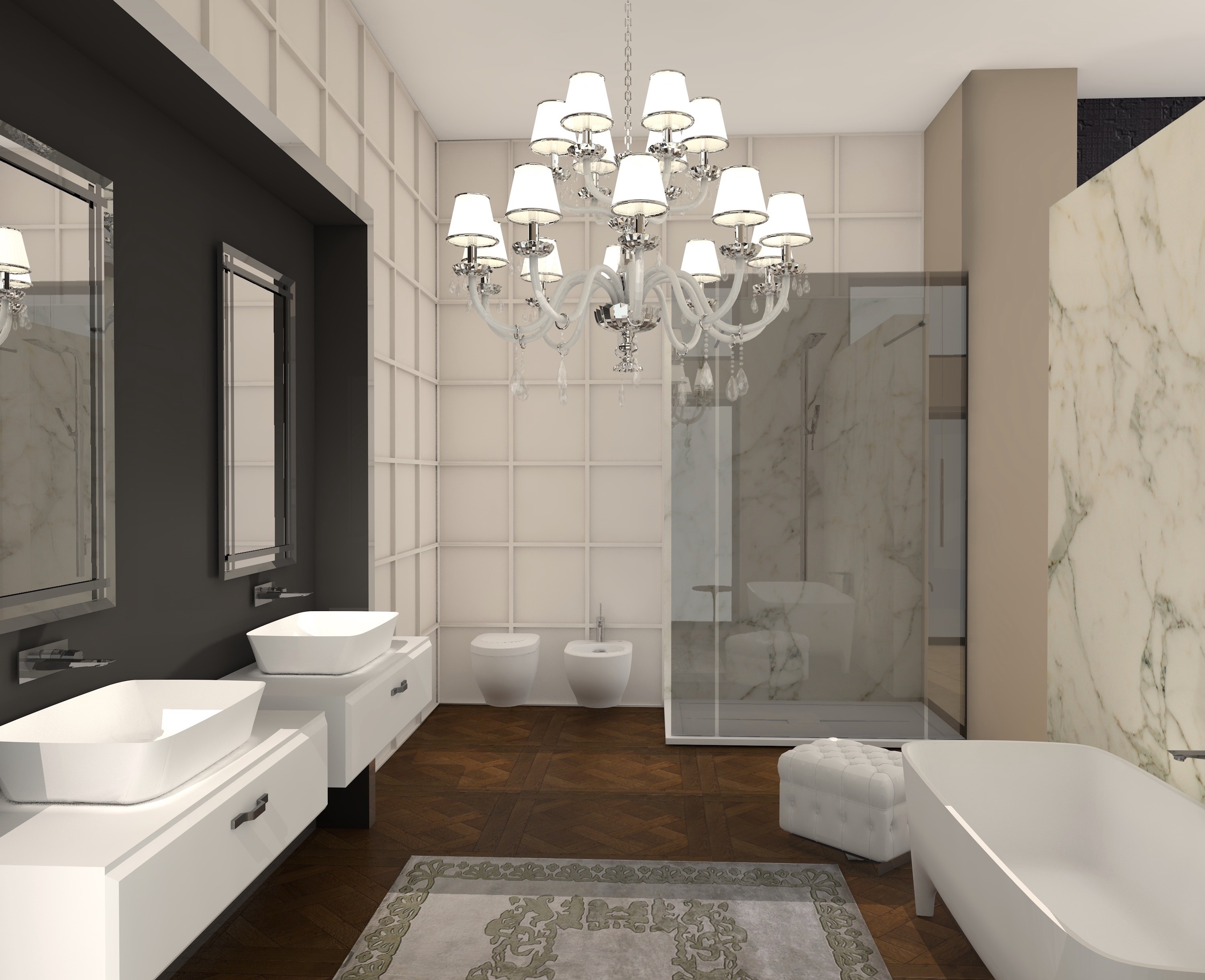 米兰 19 世纪 800 年老建筑中的高端卫浴展示厅-0