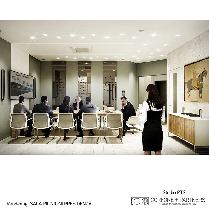 意大利 Foggia 市历史建筑改造的现代办公空间-7