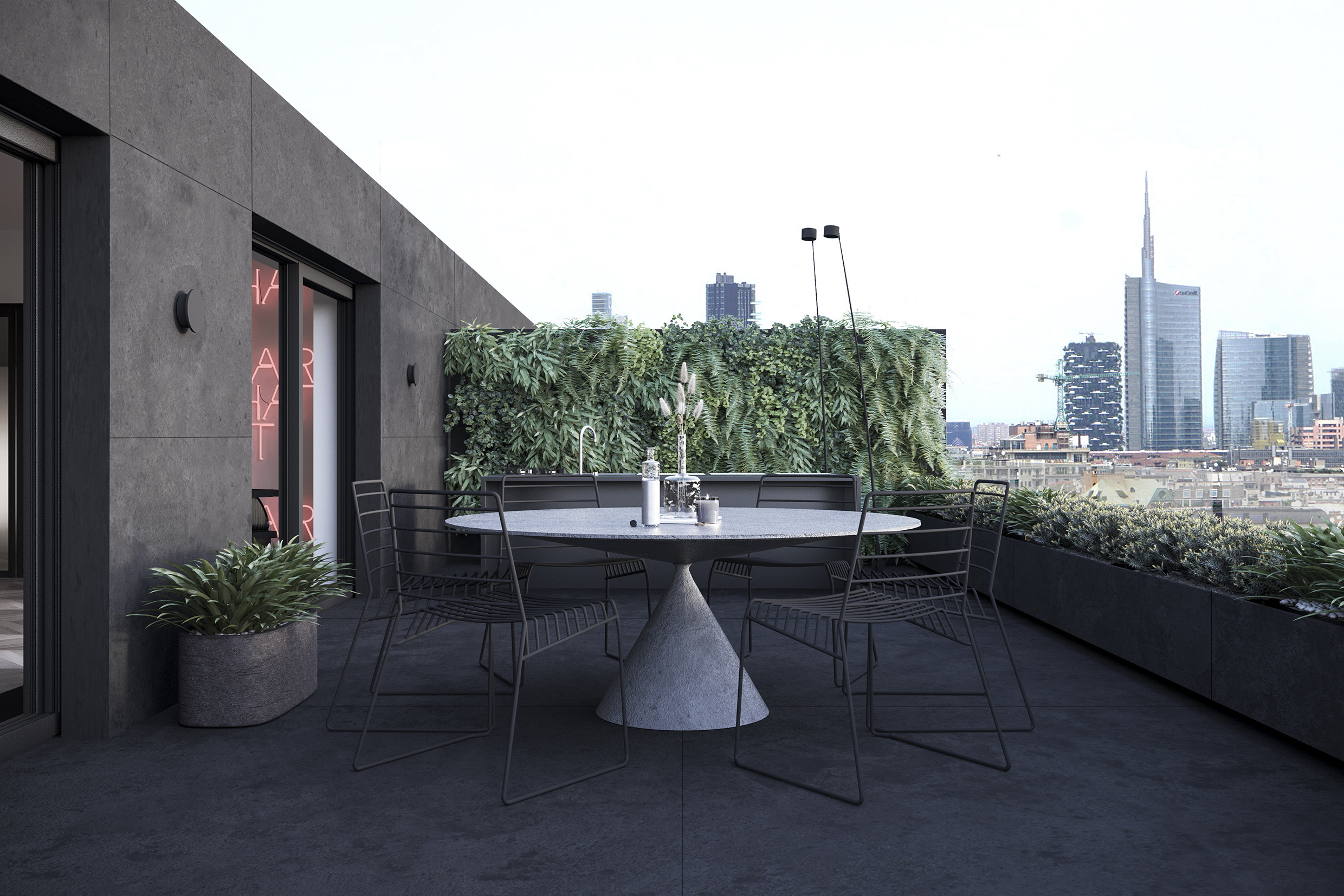 米兰中心 300 平米空中别墅，艺术与自然的和谐融合-2