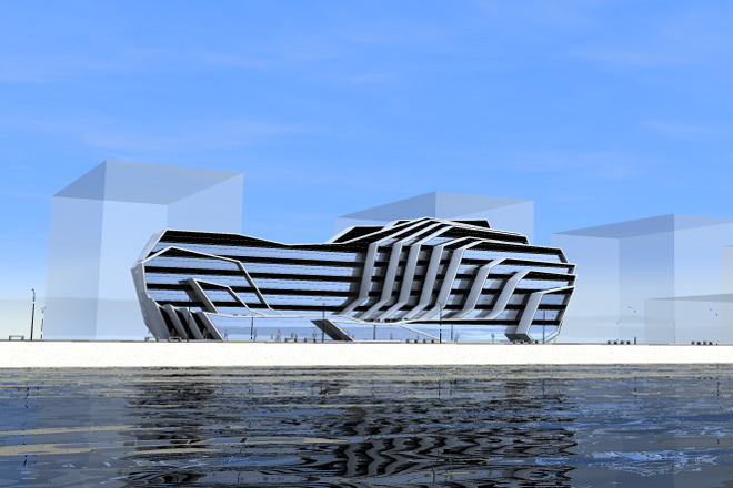 波浪形建筑的海上度假胜地-0