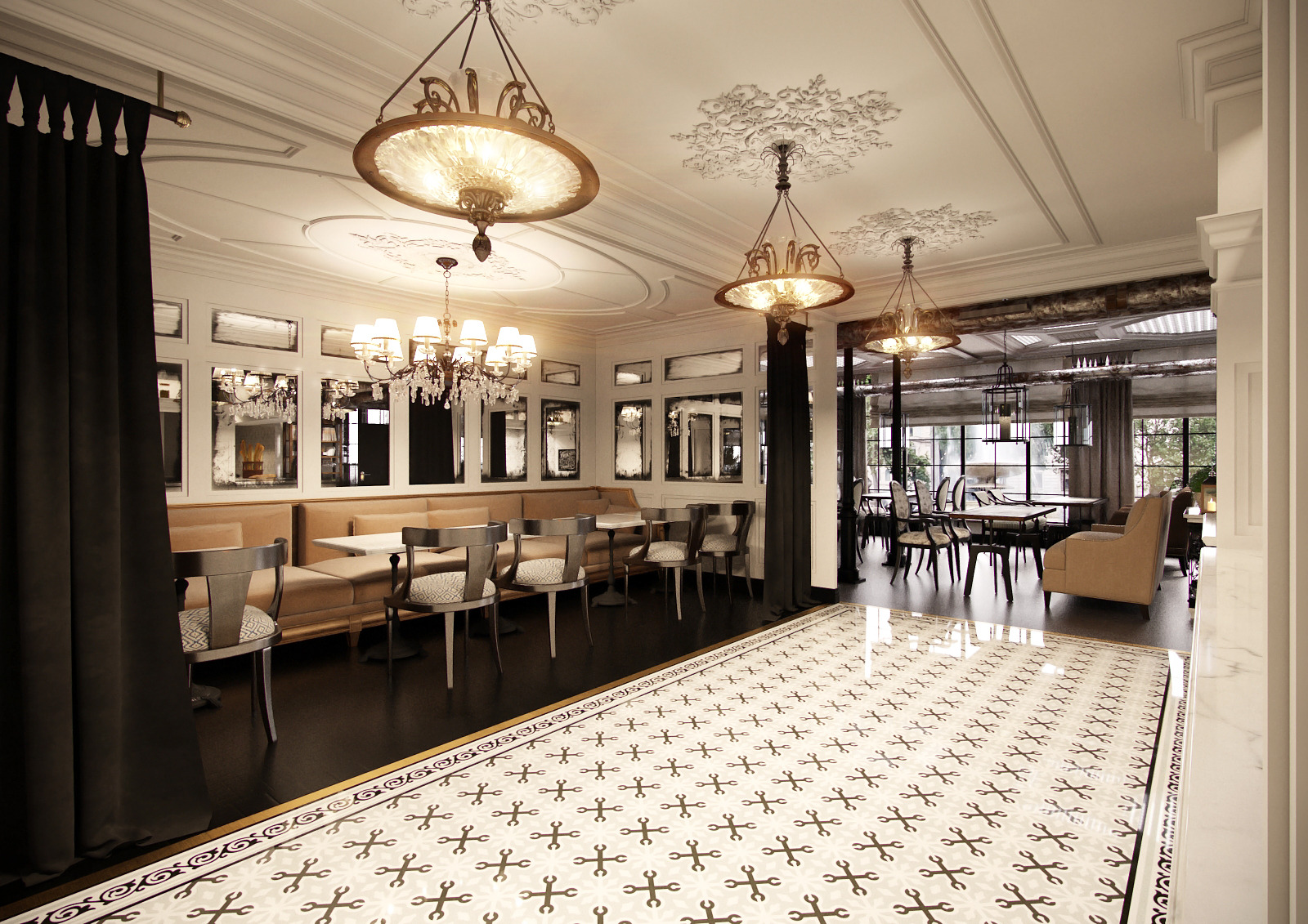 2016 年完成的“黑手党”餐厅室内设计案例-3