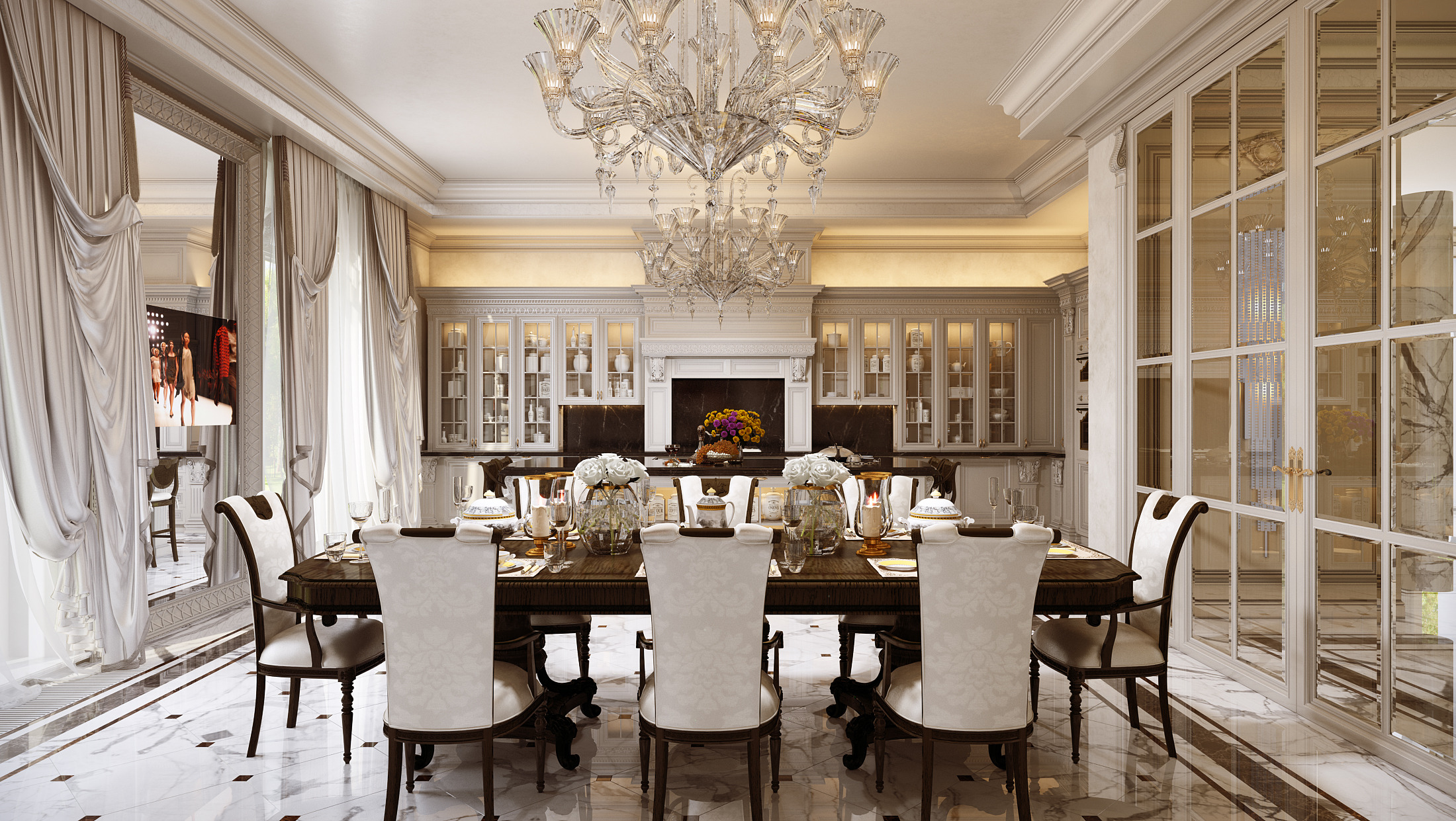 莫斯科轻法式经典住宅设计-33