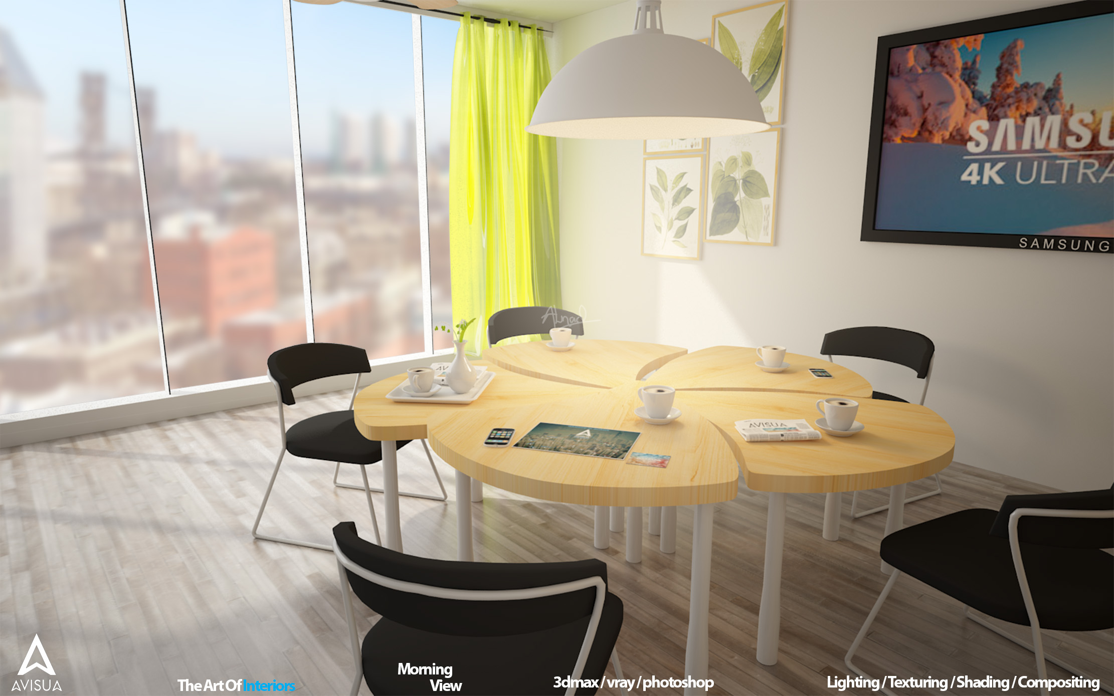 Architecture - Room / Round Modern Table-3