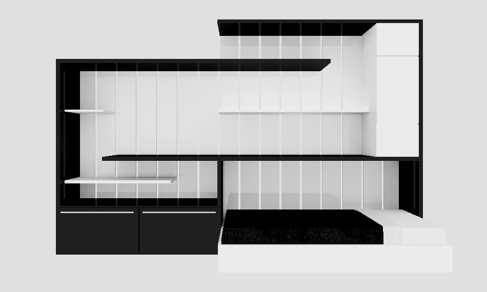 2015 年嵌入式书架床设计-2