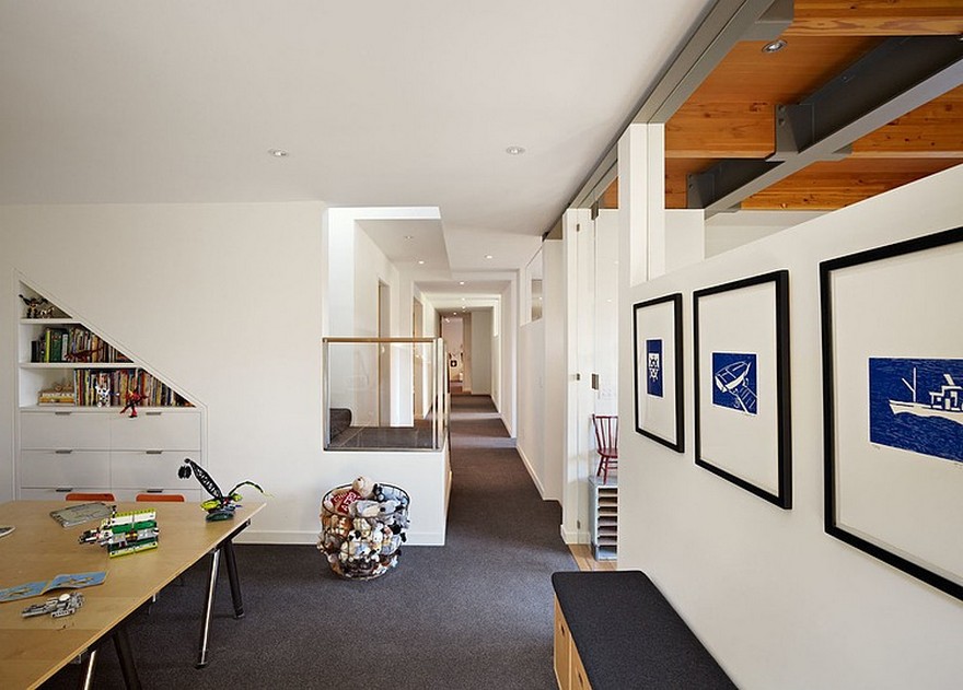 加州索萨利托现代山坡家园-20