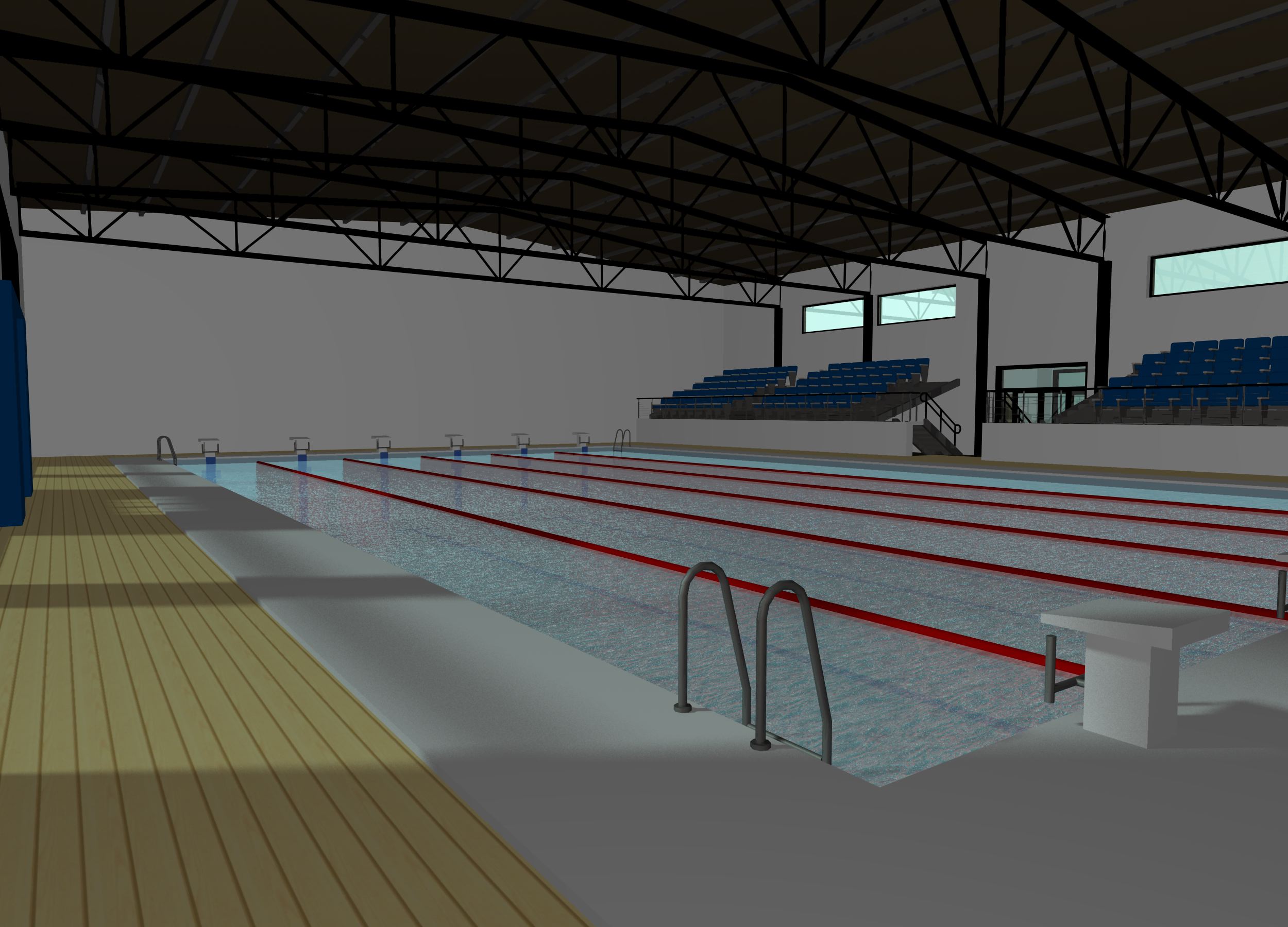 2015 年完工的混合结构体育中心设计-15