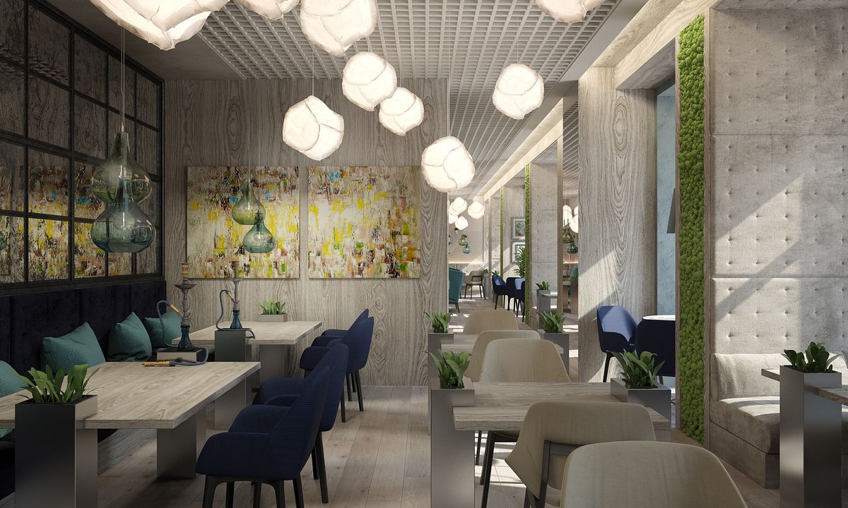 公园大道餐厅,哈尔科夫的中性色调折衷主义空间-5