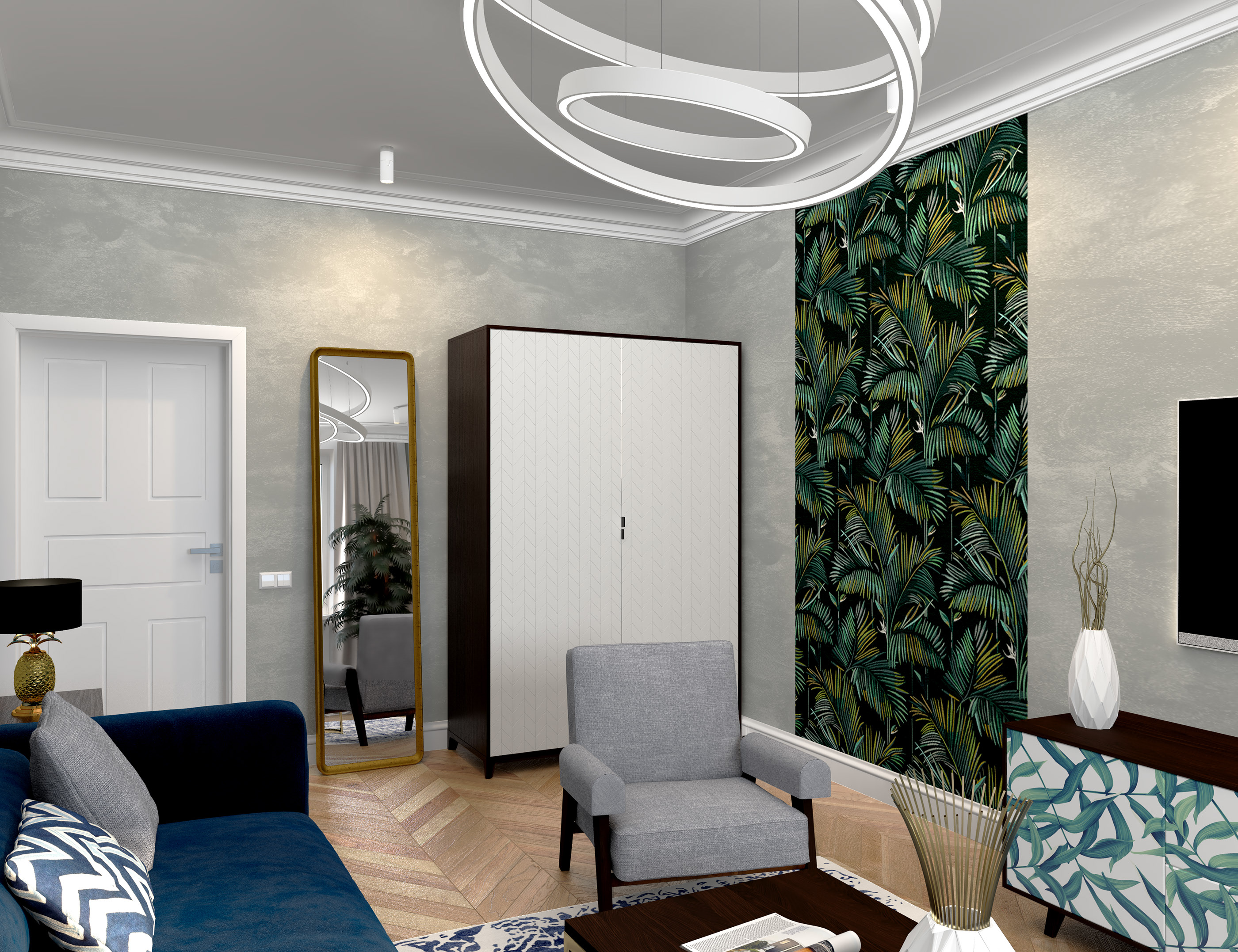 三口之家 100 平米私密住宅设计-3